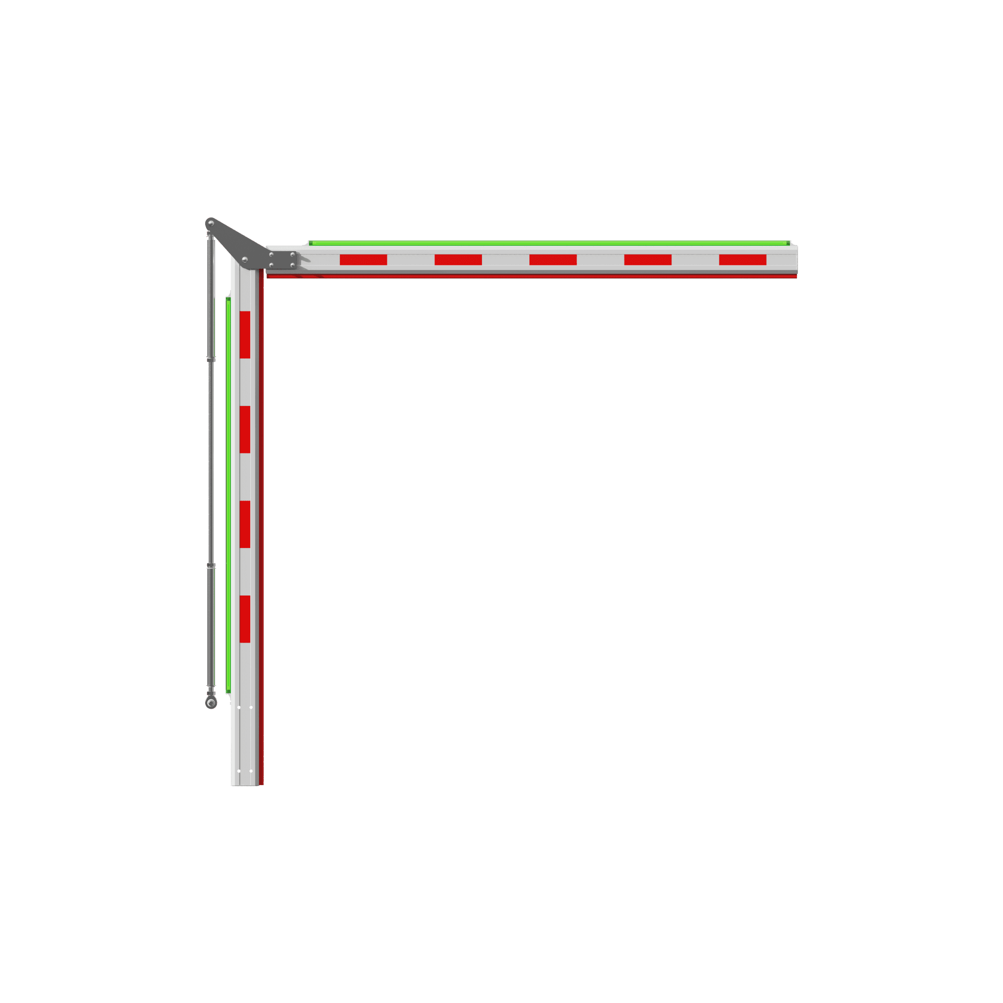 Brazo Articulado 3 mts (1.5+1.5) con Iluminación para Barreras Hikvision Serie DS-TMG320 307500825