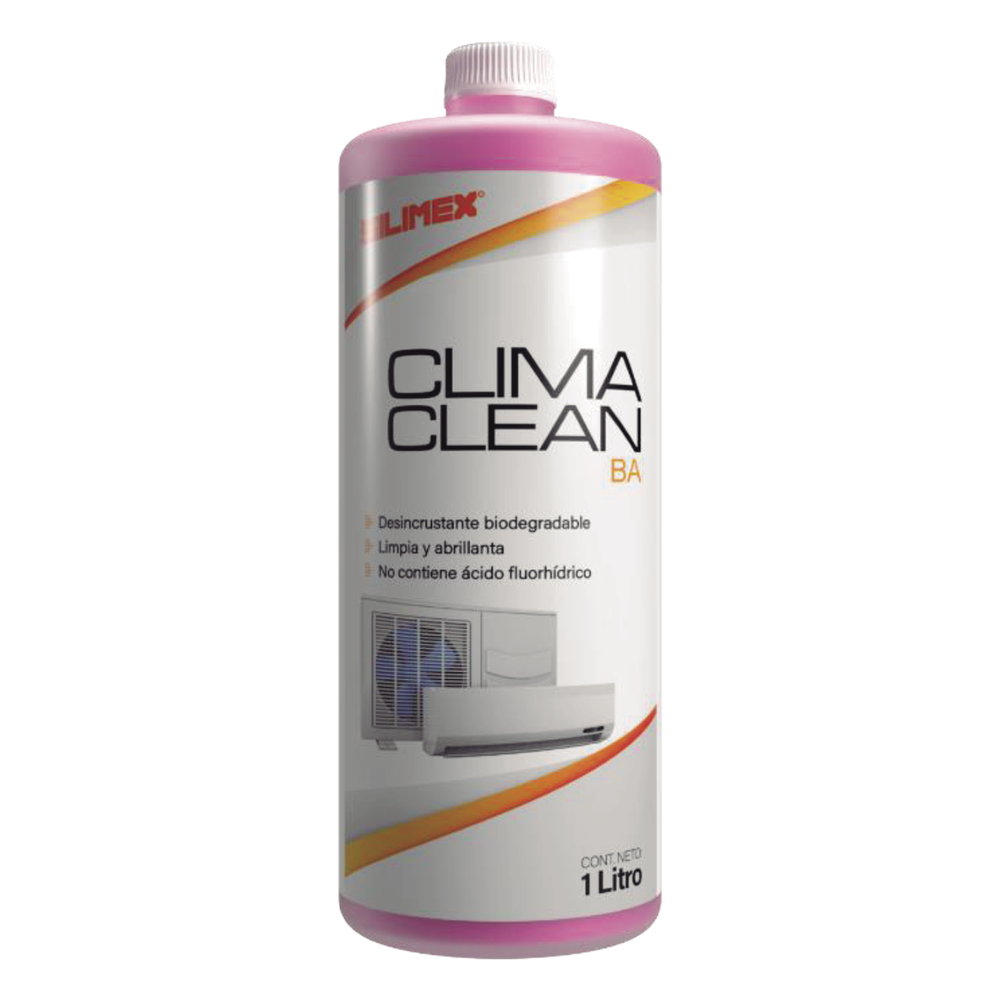 CLIMA CLEAN BA Limpiador espumoso, biodegradable y a base de agua que garantiza una limpieza profunda y profesional en serpentines de minisplits, mejorando su eficiencia y prolongando su vida útil CLIMA-CLEAN-BA