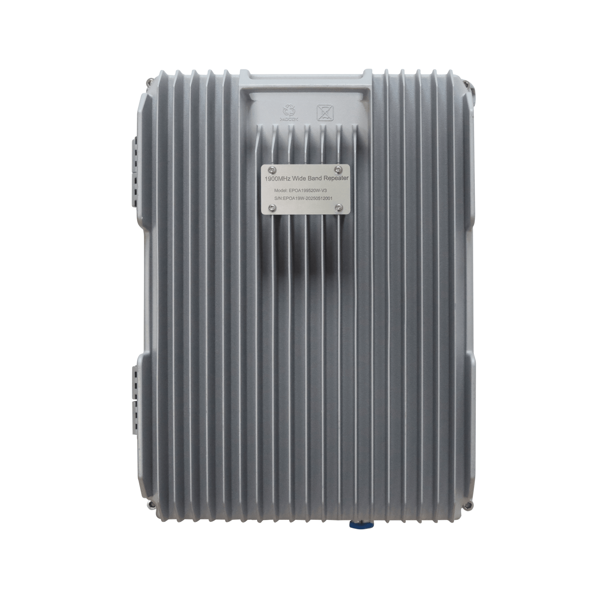 COBERTURA DE HASTA 5 km / Amplificador de Señal Celular / Banda 5, 1900 MHz. / 20 Watts de Potencia / Banda Ancha Multioperador / Protección Autoexcitación / Monitoreo USB / Gabinete IP65. EP-OA1995-20W-V3