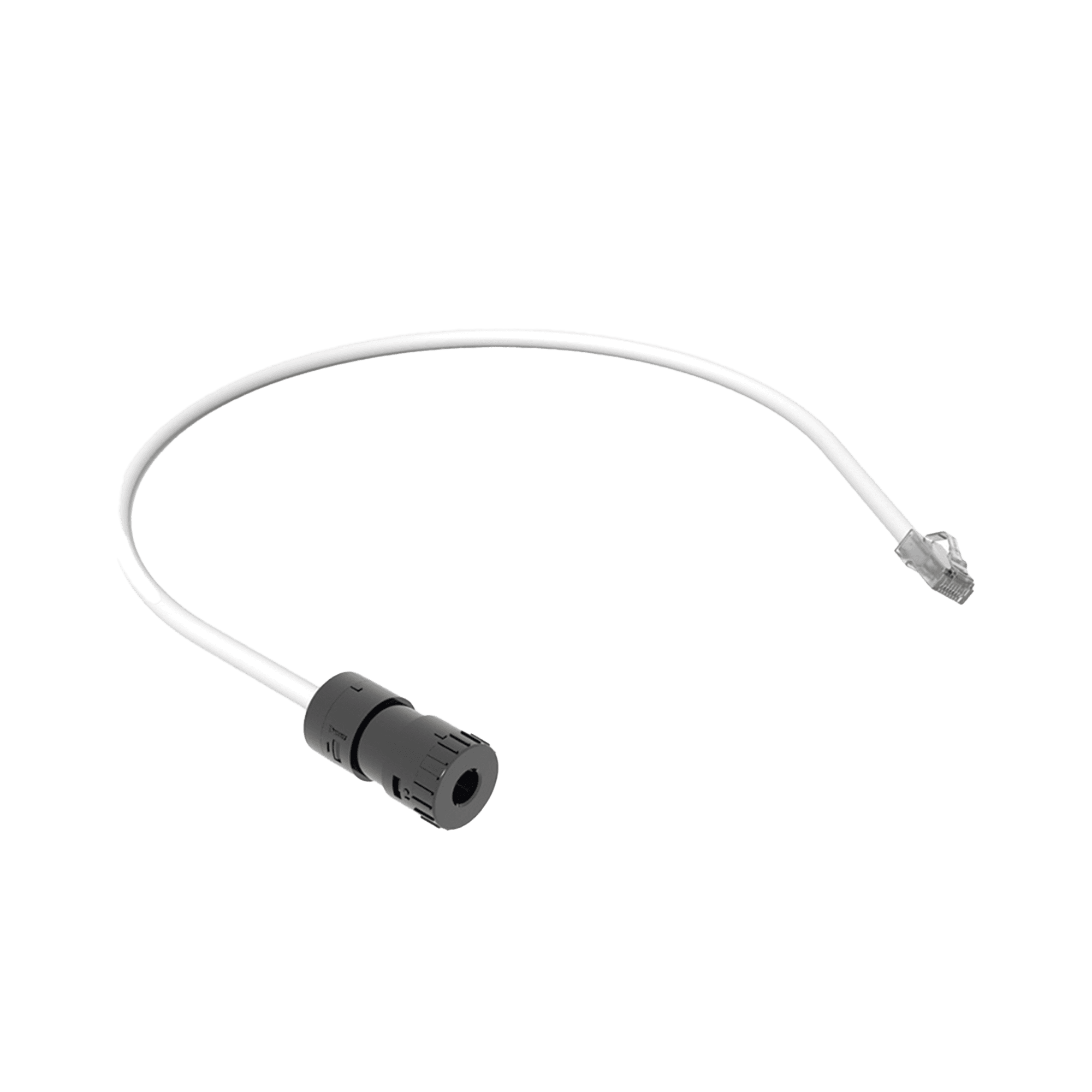 Cable de Conexión en Campo Jack a Plug RJ45, Categoría 6A, CMP (Plenum), 0.5 Metros, Color Blanco FC-ICCP0.5MWH