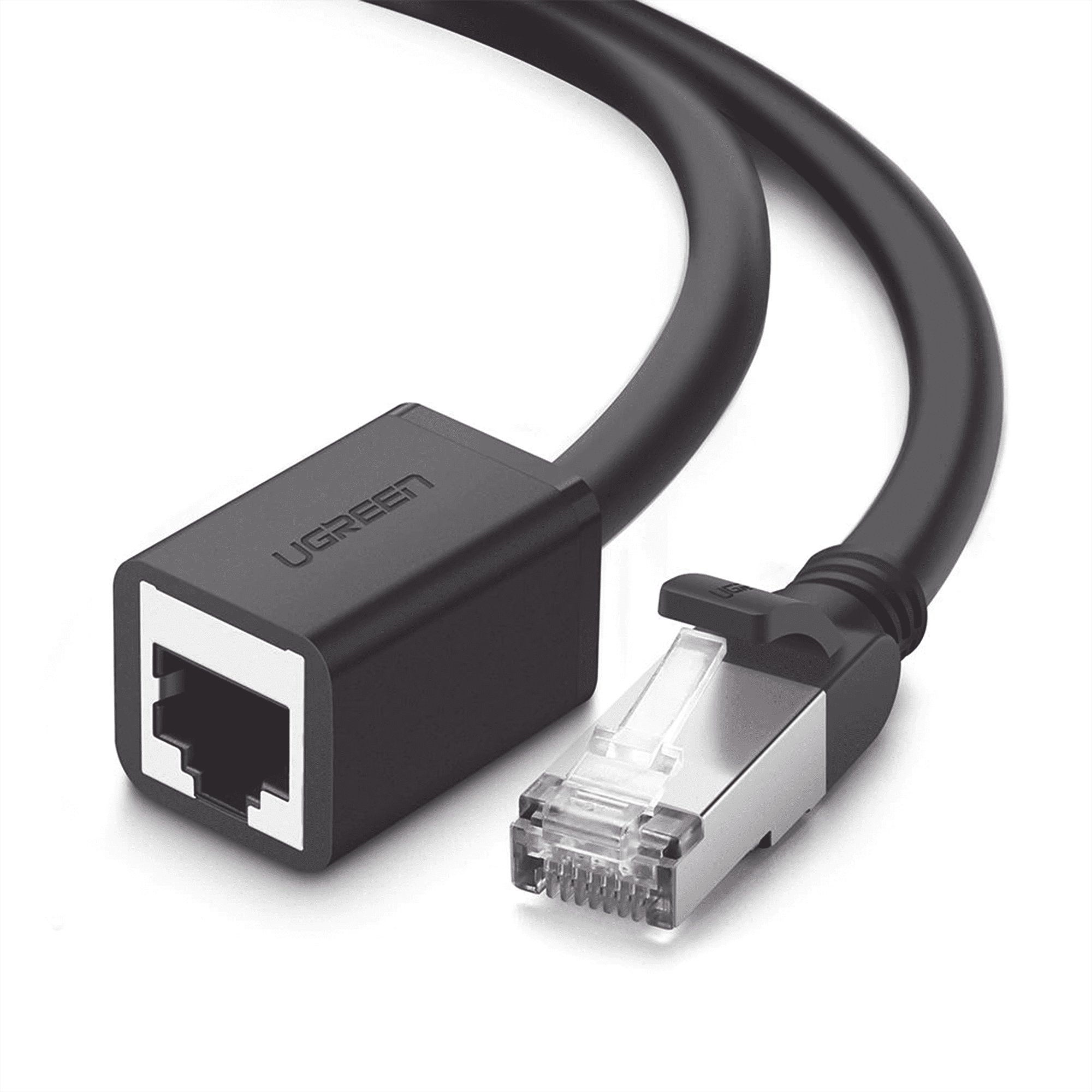 Cable de Extensión Cat6 RJ45 F/UTP / Macho a Hembra / 2m / Método de conexión 568B / Velocidad de transmisión 1000Mbps / Ancho de banda del canal 250MHz / Caja de Cobre / Negro 11281