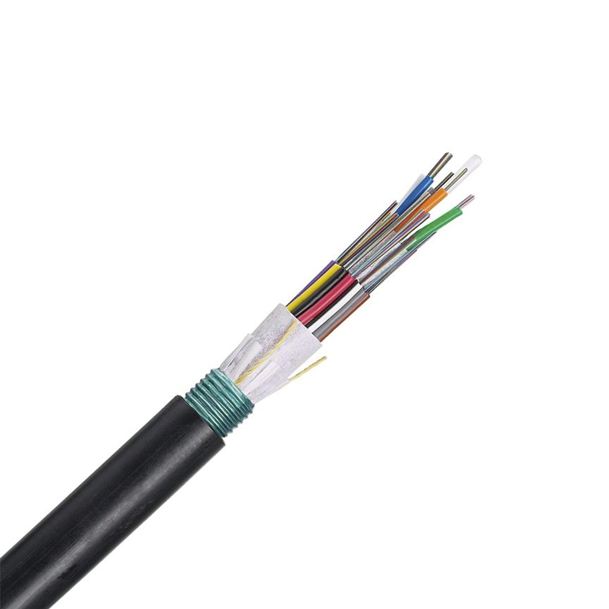 Cable de Fibra Óptica 12 hilos, OSP (Planta Externa), Armada, MDPE (Polietileno de Media densidad), Multimodo OM4 50/125 Optimizada, Precio Por Metro FOWNZ12