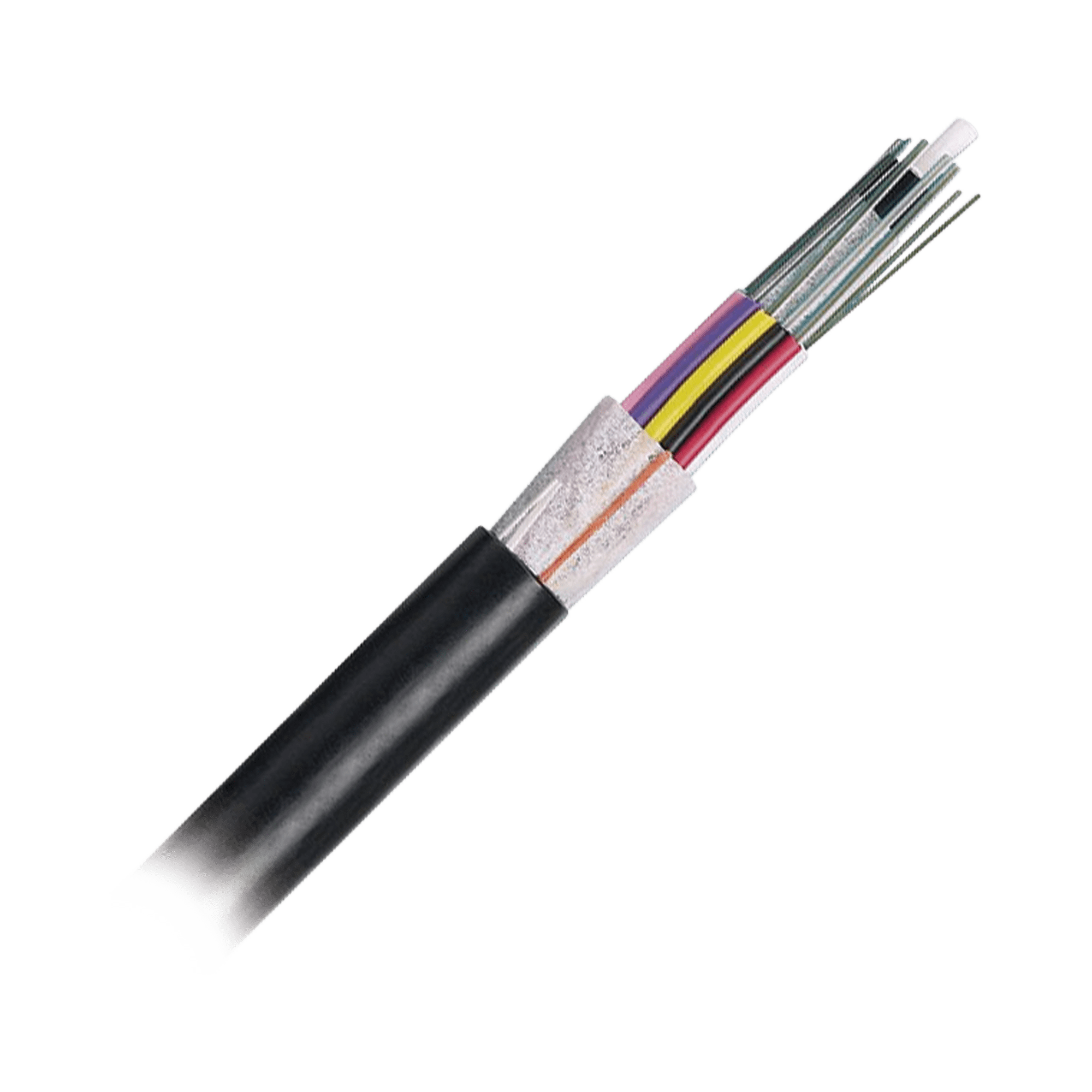 Cable de Fibra Óptica 6 hilos, OSP (Planta Externa), No Armada (Dieléctrica), MDPE (Polietileno de Media densidad), Multimodo OM4 50/125 Optimizada, Precio Por Metro FOTNZ06