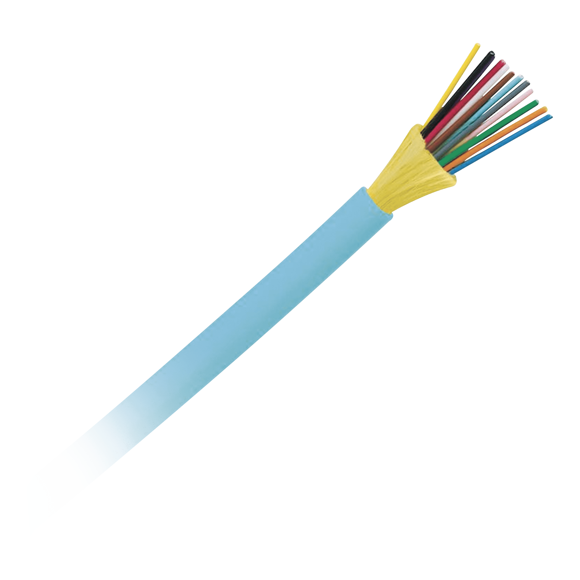 Cable de Fibra Óptica de 12 hilos, Multimodo OM4 50/125 Optimizada, Interior, Tight Buffer 900um, No Conductiva (Dieléctrica), OFNP (Plenum), Precio Por Metro FODPZ12Y