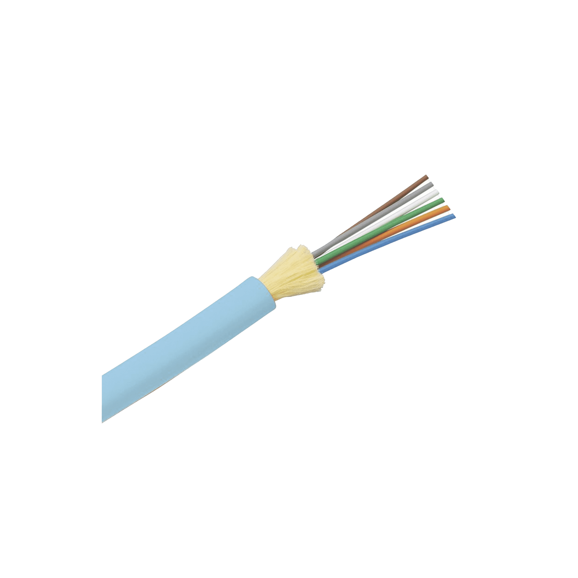 Cable de Fibra Óptica de 24 hilos, Multimodo OM4 50/125 Optimizada, Interior, Tight Buffer 900um, No Conductiva (Dieléctrica), LSZH, Precio Por Metro FODLZ24