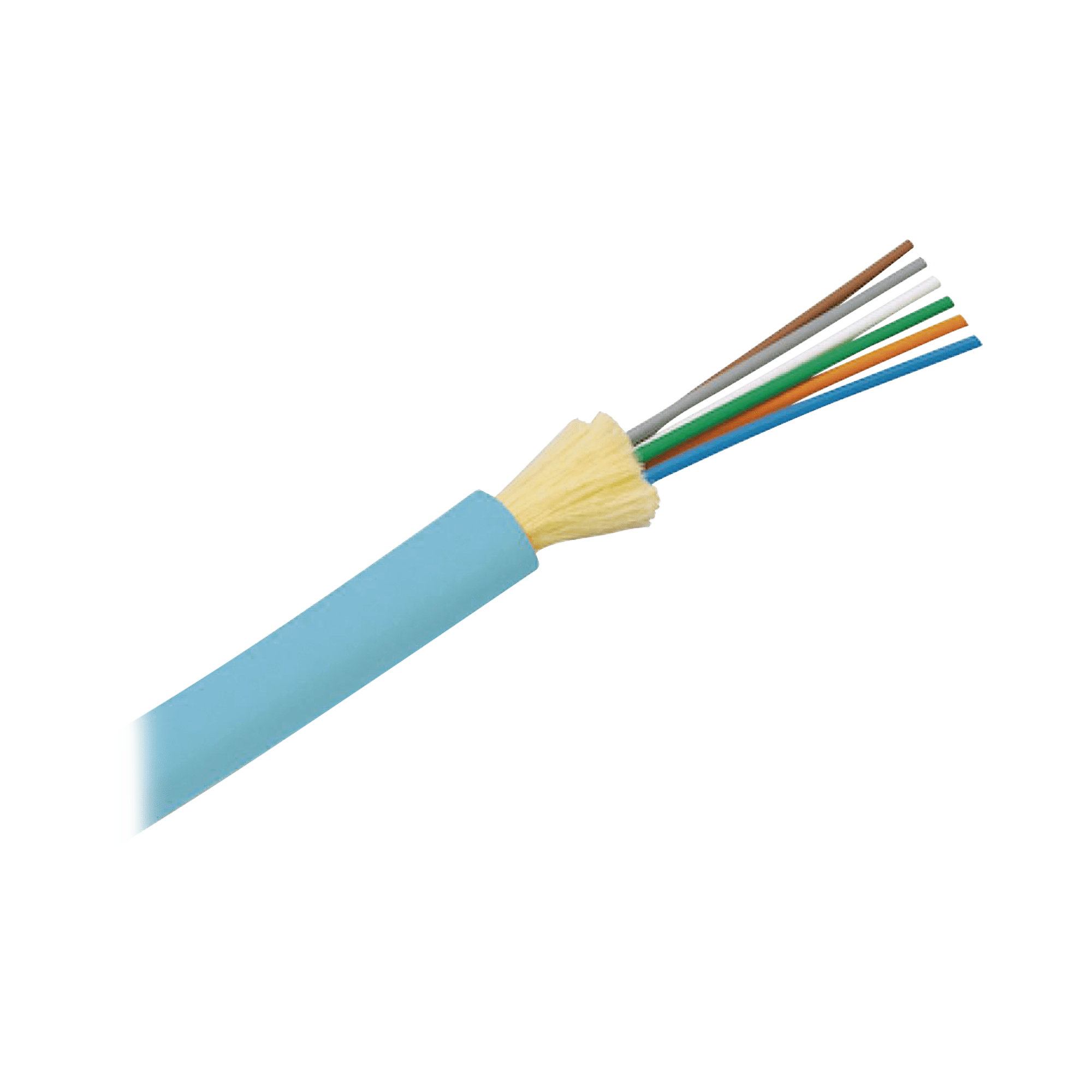 Cable de Fibra Óptica de 6 hilos, Multimodo OM3 50/125 Optimizada, Interior, Tight Buffer 900um, No Conductiva (Dieléctrica), OFNR (Riser), Precio Por Metro FODRX06Y