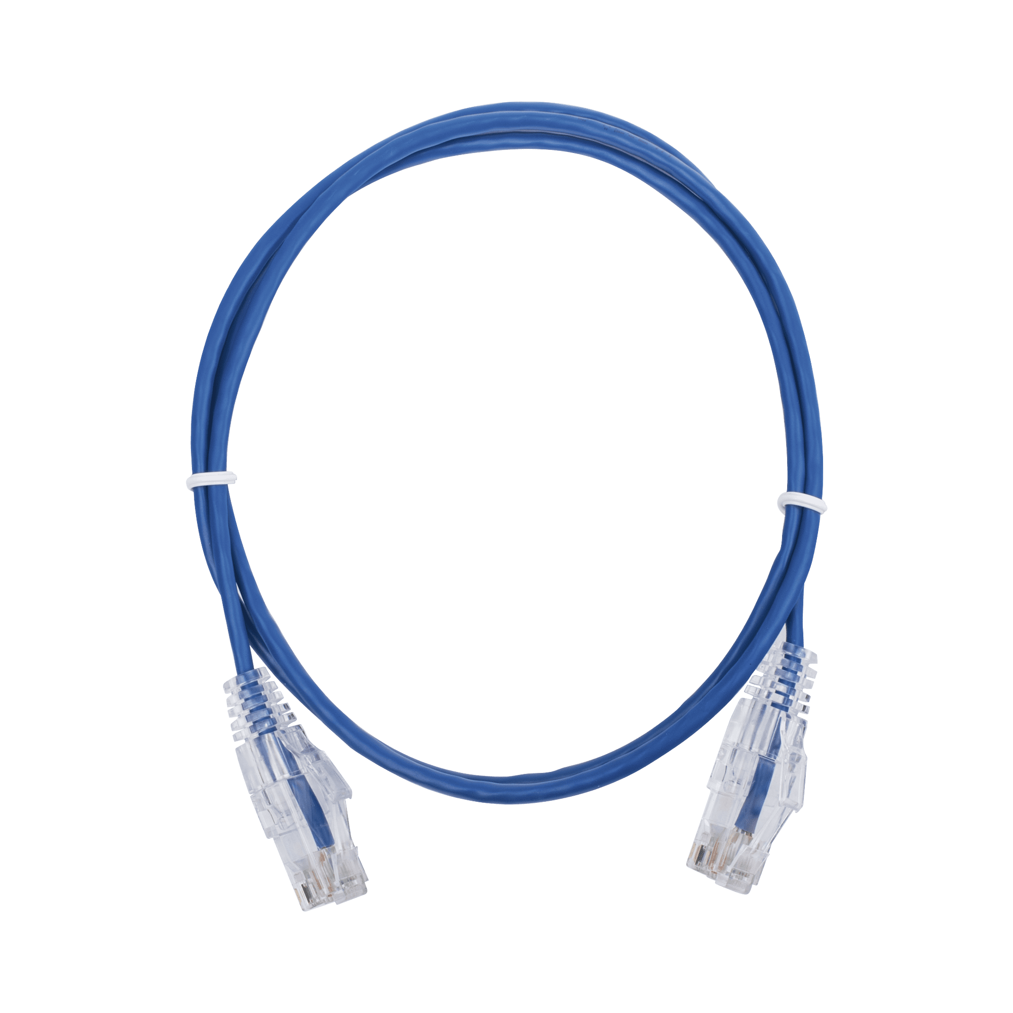 Cable de Parcheo Slim UTP Cat6 - 1 metro, Azul, Diámetro Reducido (28 AWG) LP-UT6-100-BU28