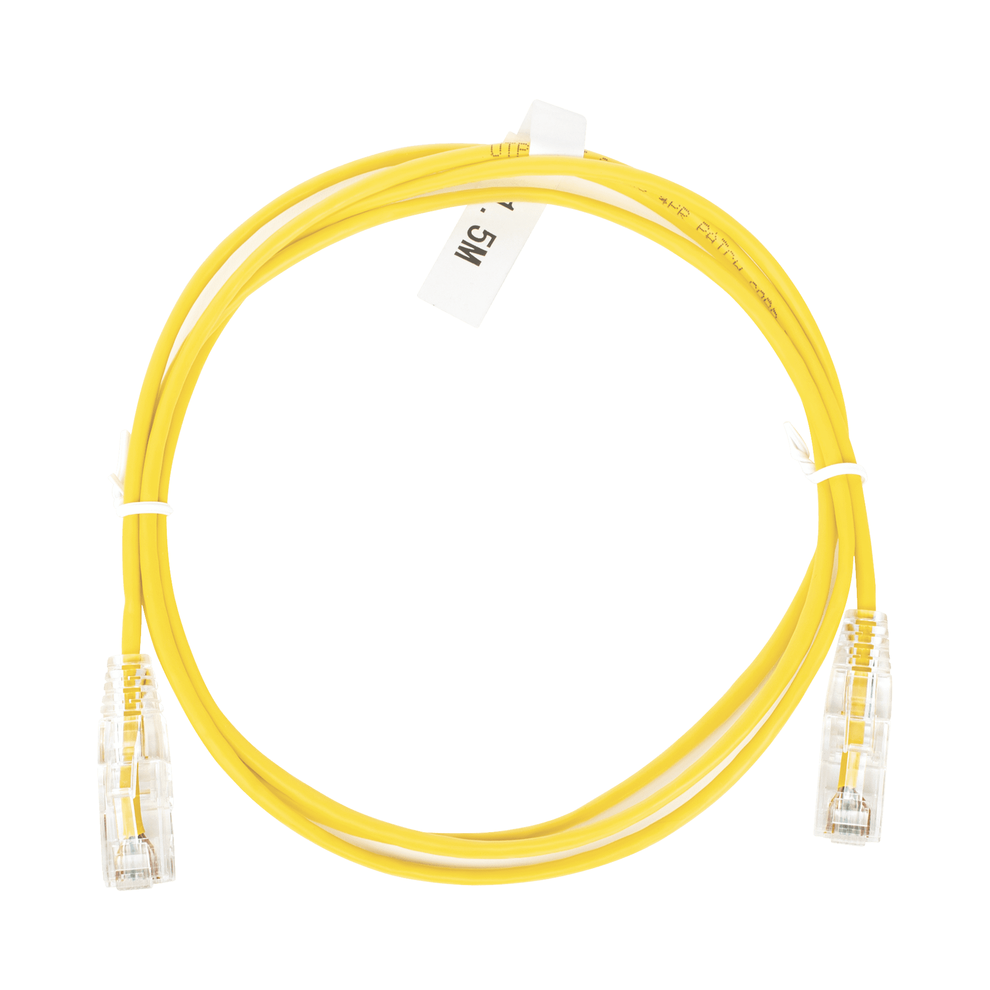 Cable de Parcheo Slim UTP Cat6 - 1.5 m Amarillo Diámetro Reducido (28 AWG) LP-UT6-150-YE-28