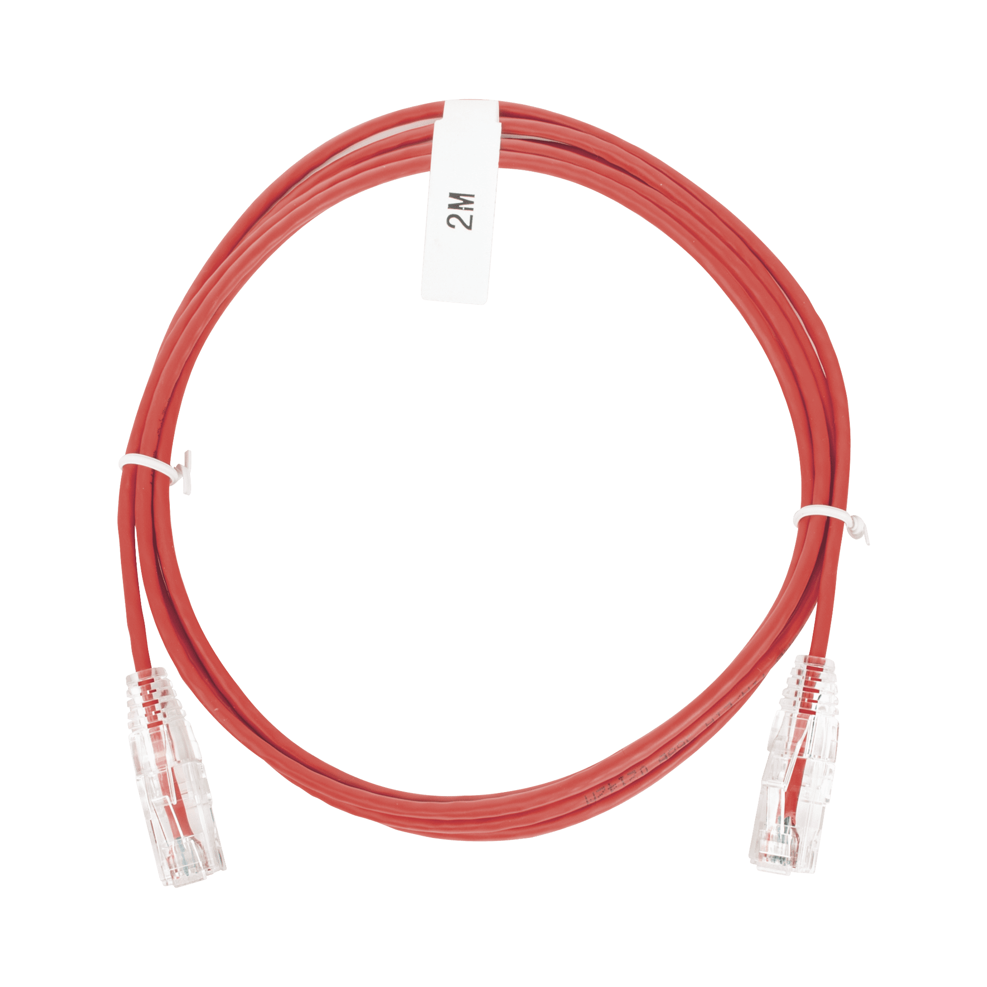 Cable de Parcheo Slim UTP Cat6 - 2 m Rojo Diámetro Reducido (28 AWG) LP-UT6-200-RD-28
