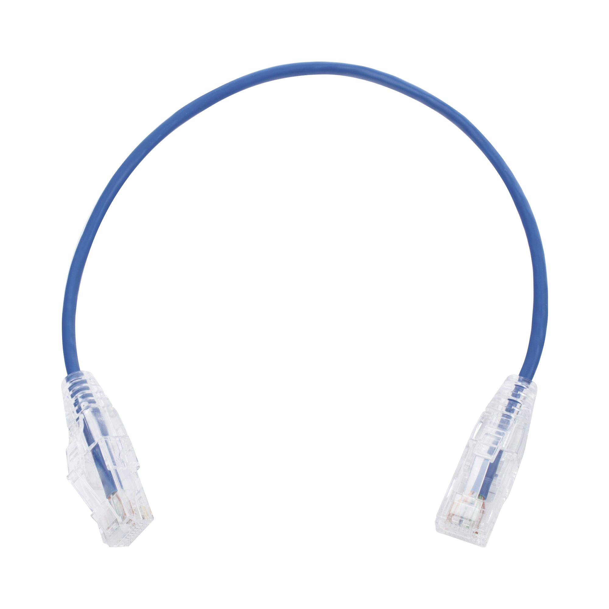 Cable de Parcheo Slim UTP Cat6 - 30 cm Azul Diámetro Reducido (28 AWG) LP-UT6-030-BU28