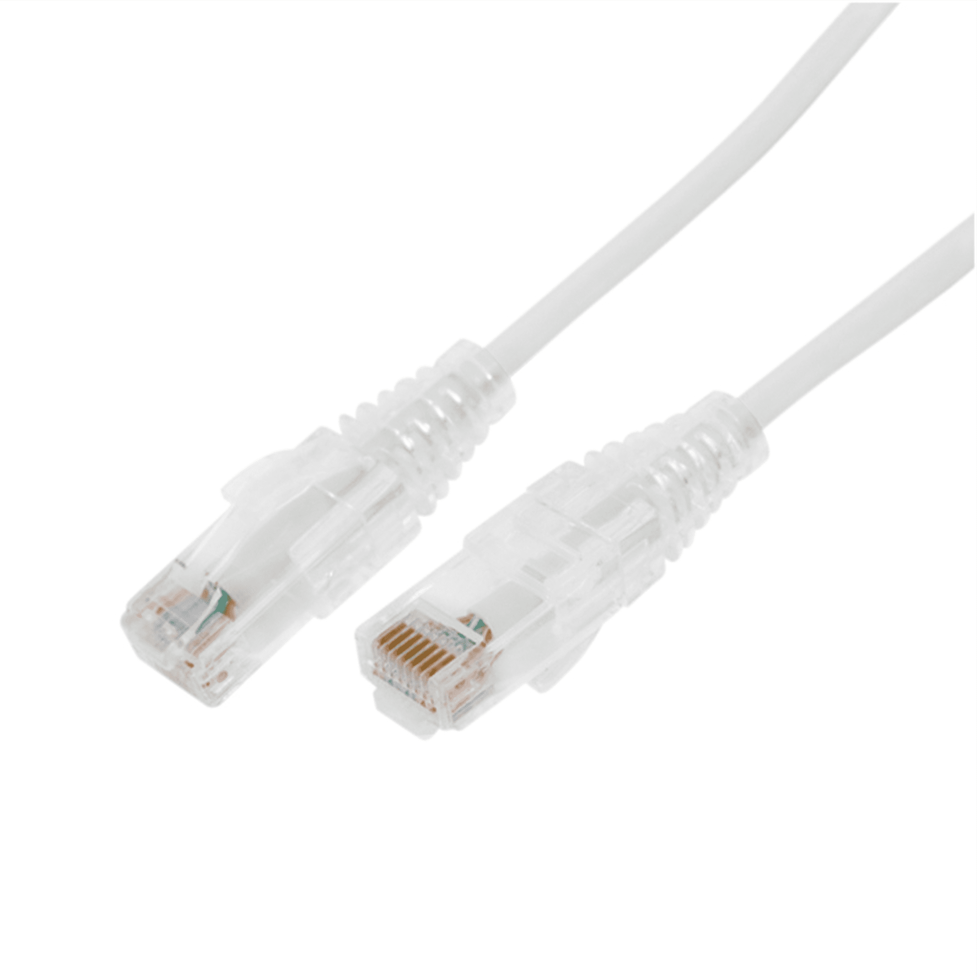 Cable de Parcheo Slim UTP Cat6A - 10 m Blanco, Diámetro Reducido (28 AWG) LP-UT6A-1000-WH28