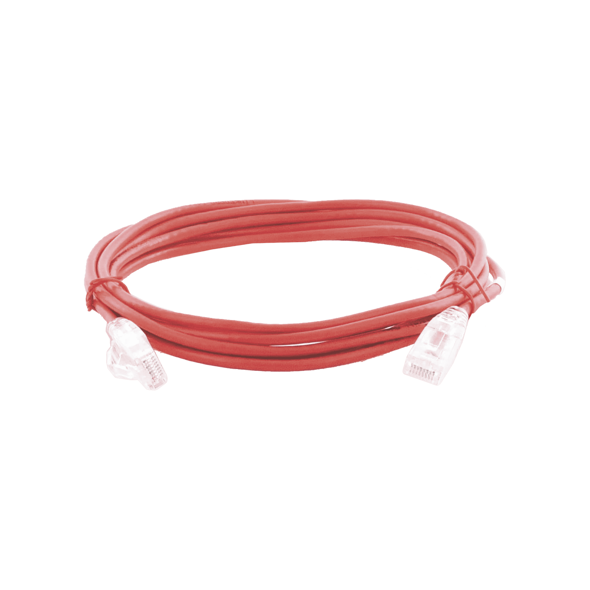 Cable de Parcheo Slim UTP Cat6A - 3 m Rojo, Diámetro Reducido (28 AWG) LP-UT6A-300-RD28