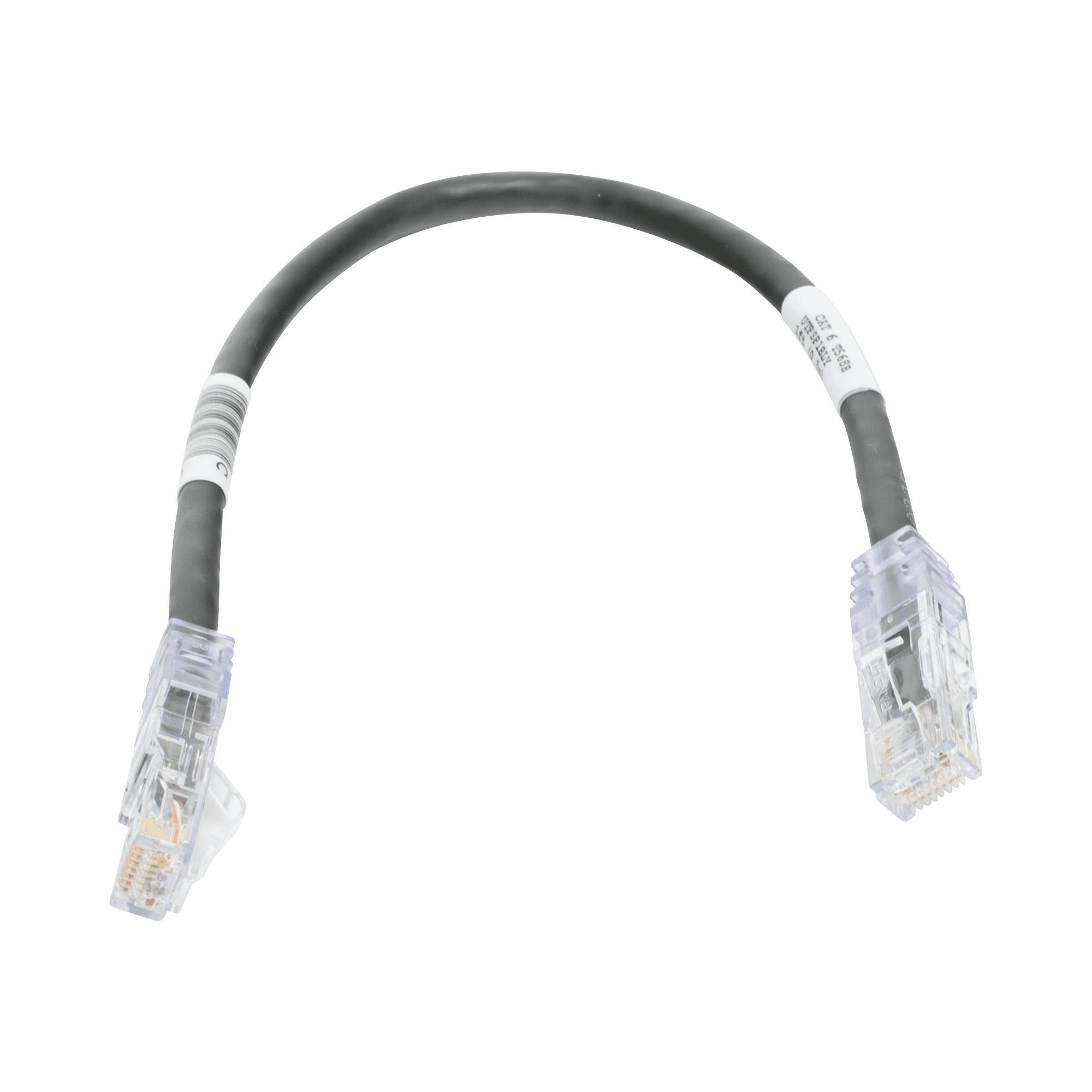 Cable de Parcheo TX6, UTP Cat6, 24 AWG, CM, Color Negro, 1ft UTPSP1BLY