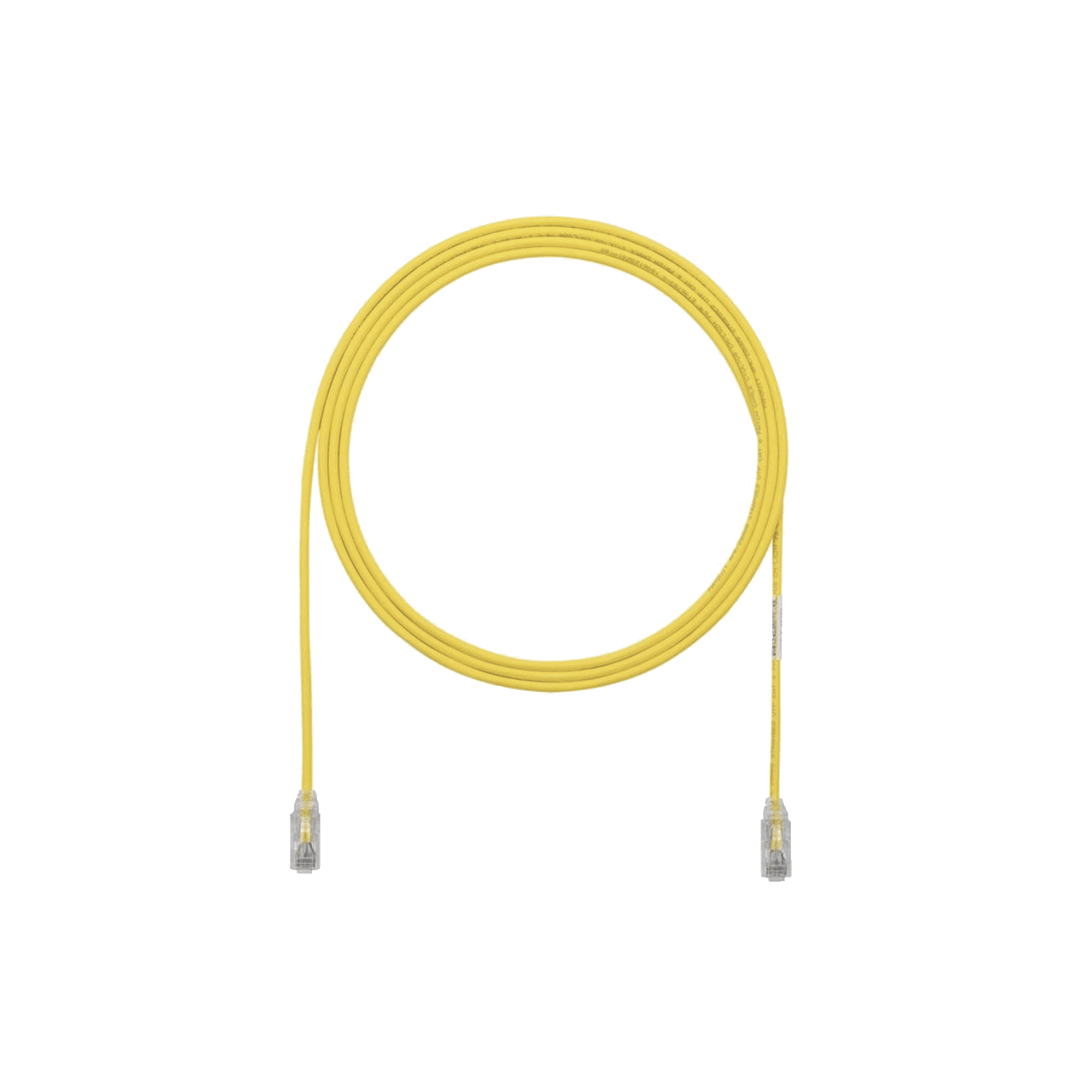 Cable de Parcheo TX6, UTP Cat6, Diámetro Reducido (28AWG), Color Amarillo, 3ft UTP28SP3YL