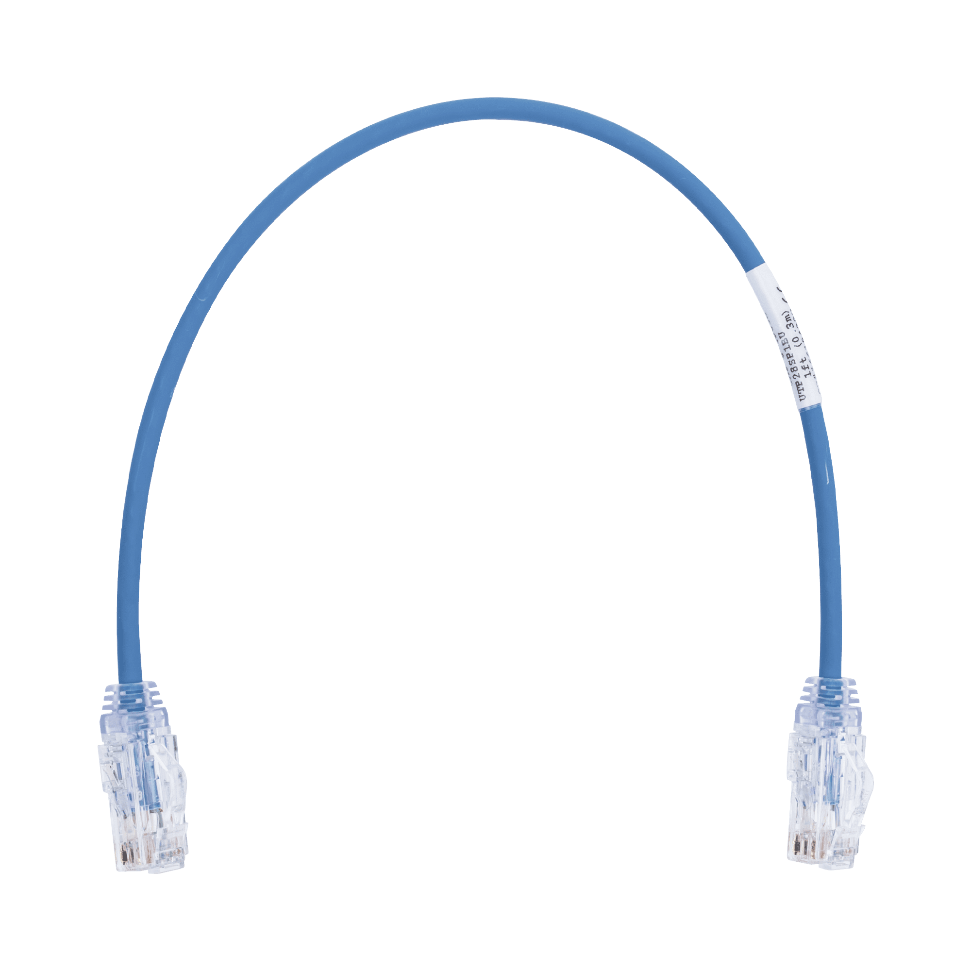 Cable de Parcheo TX6, UTP Cat6, Diámetro Reducido (28AWG), Color Azul, 1ft UTP28SP1BU