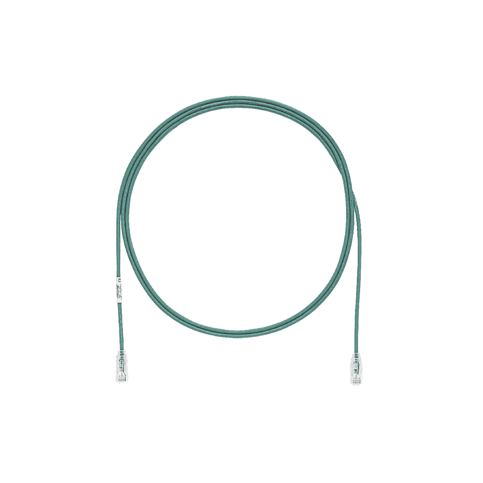 Cable de Parcheo TX6, UTP Cat6, Diámetro Reducido (28AWG), Color Verde, 10ft UTP28SP10GR