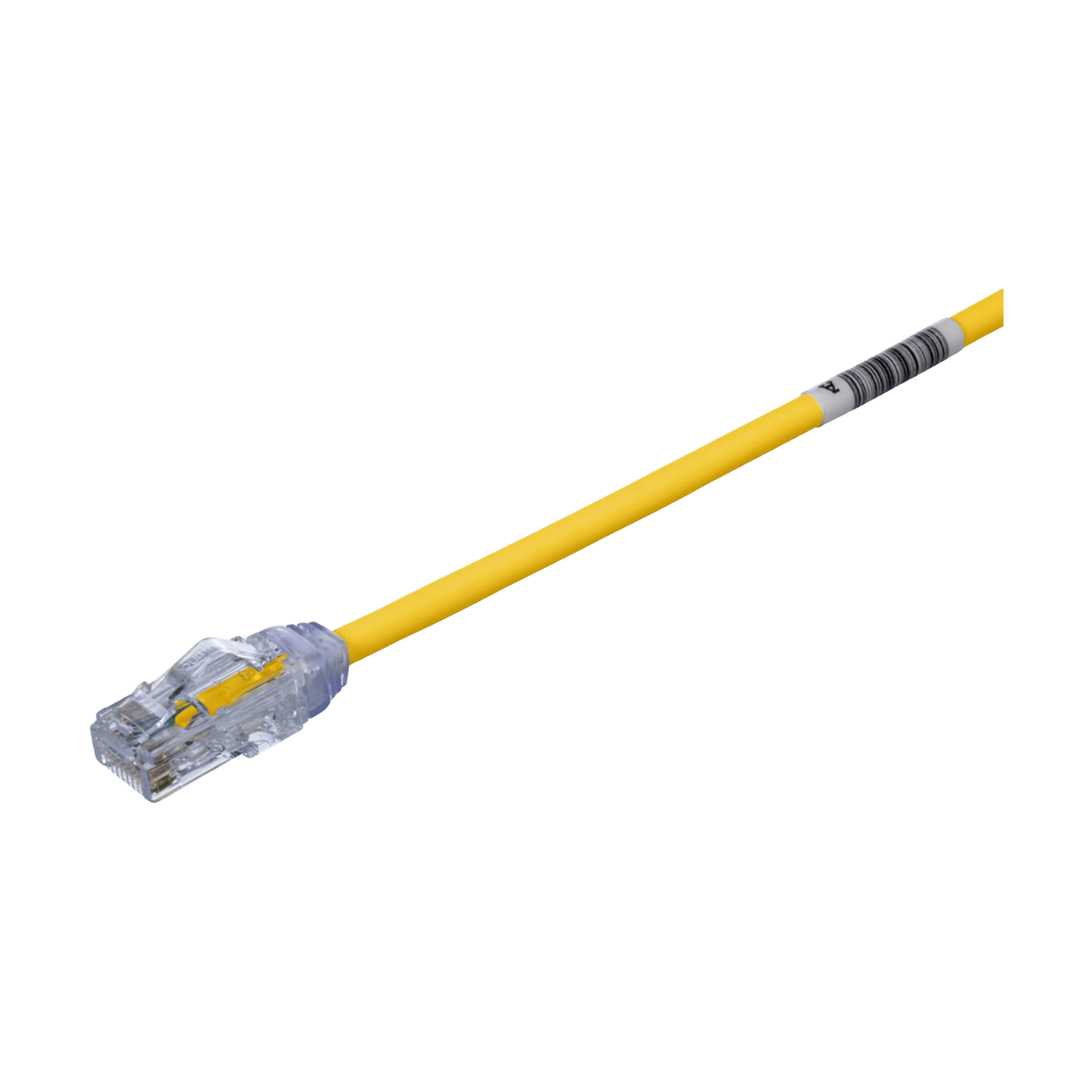 Cable de Parcheo UTP Cat6A, CM/LSZH, Diámetro Reducido (28AWG), Color Amarillo, 1ft UTP28X1YL