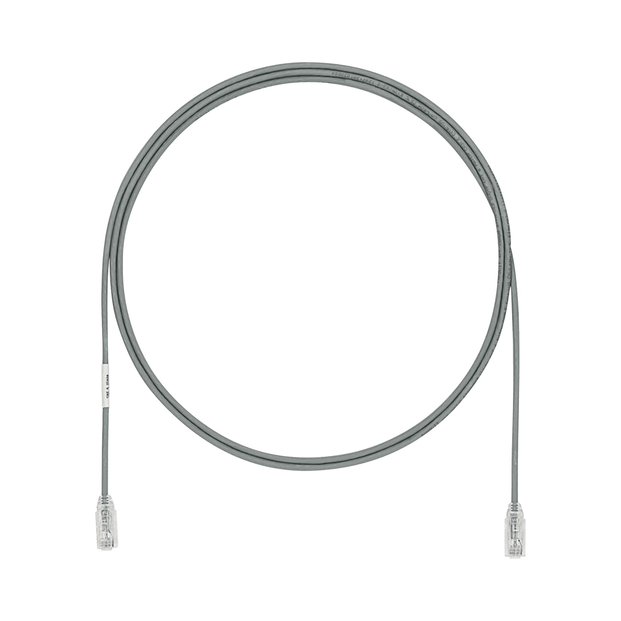 Cable de Parcheo UTP Cat6A, CM/LSZH, Diámetro Reducido (28AWG), Color Gris, 7ft UTP28X7GY