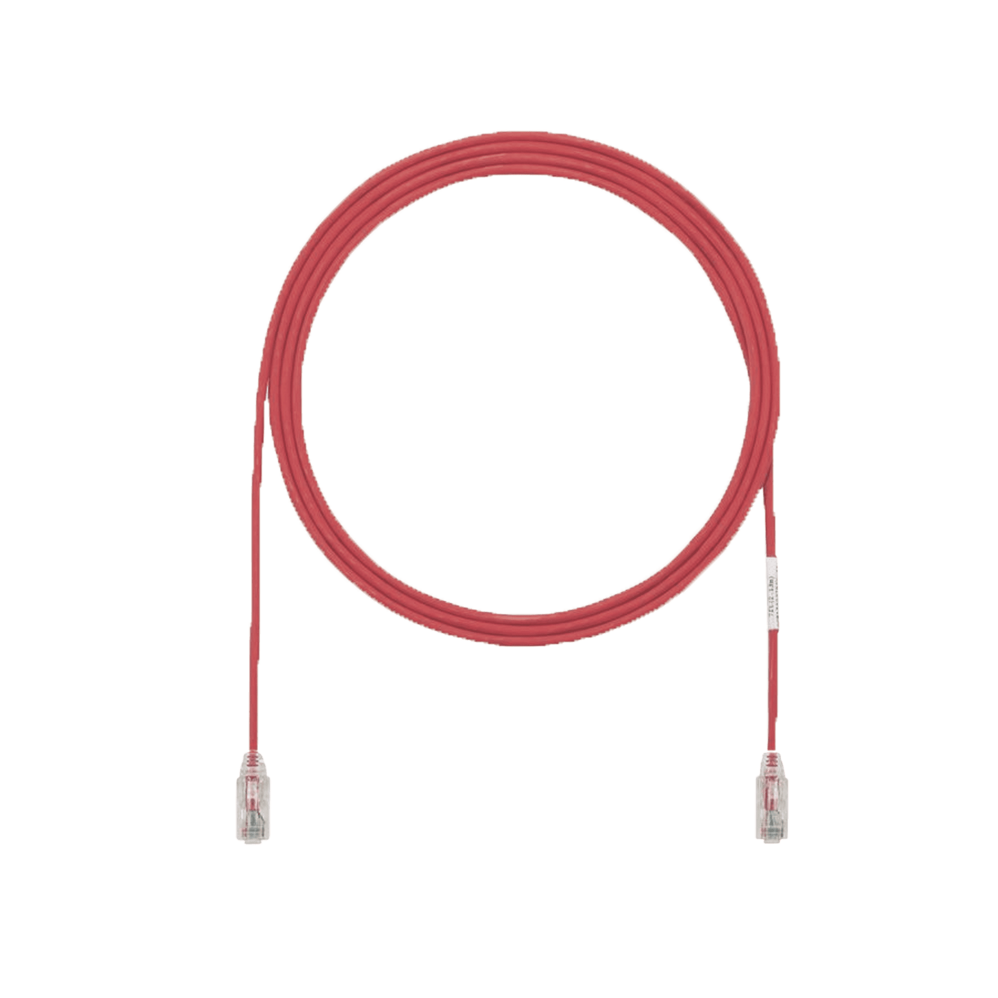 Cable de Parcheo UTP Cat6A, CM/LSZH, Diámetro Reducido (28AWG), Color Rojo, 50ft UTP28X50RD