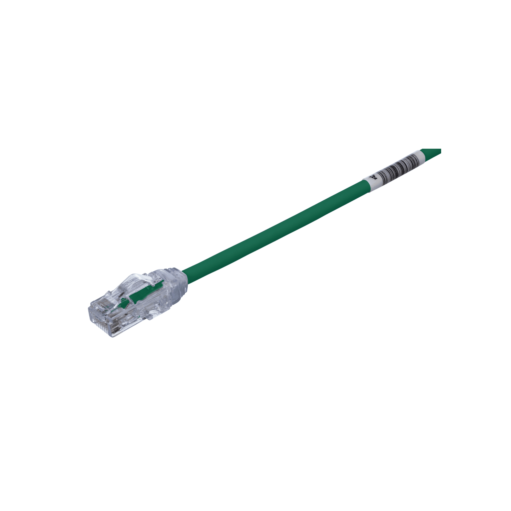 Cable de Parcheo UTP Cat6A, CM/LSZH, Diámetro Reducido (28AWG), Color Verde, 20ft UTP28X20GR