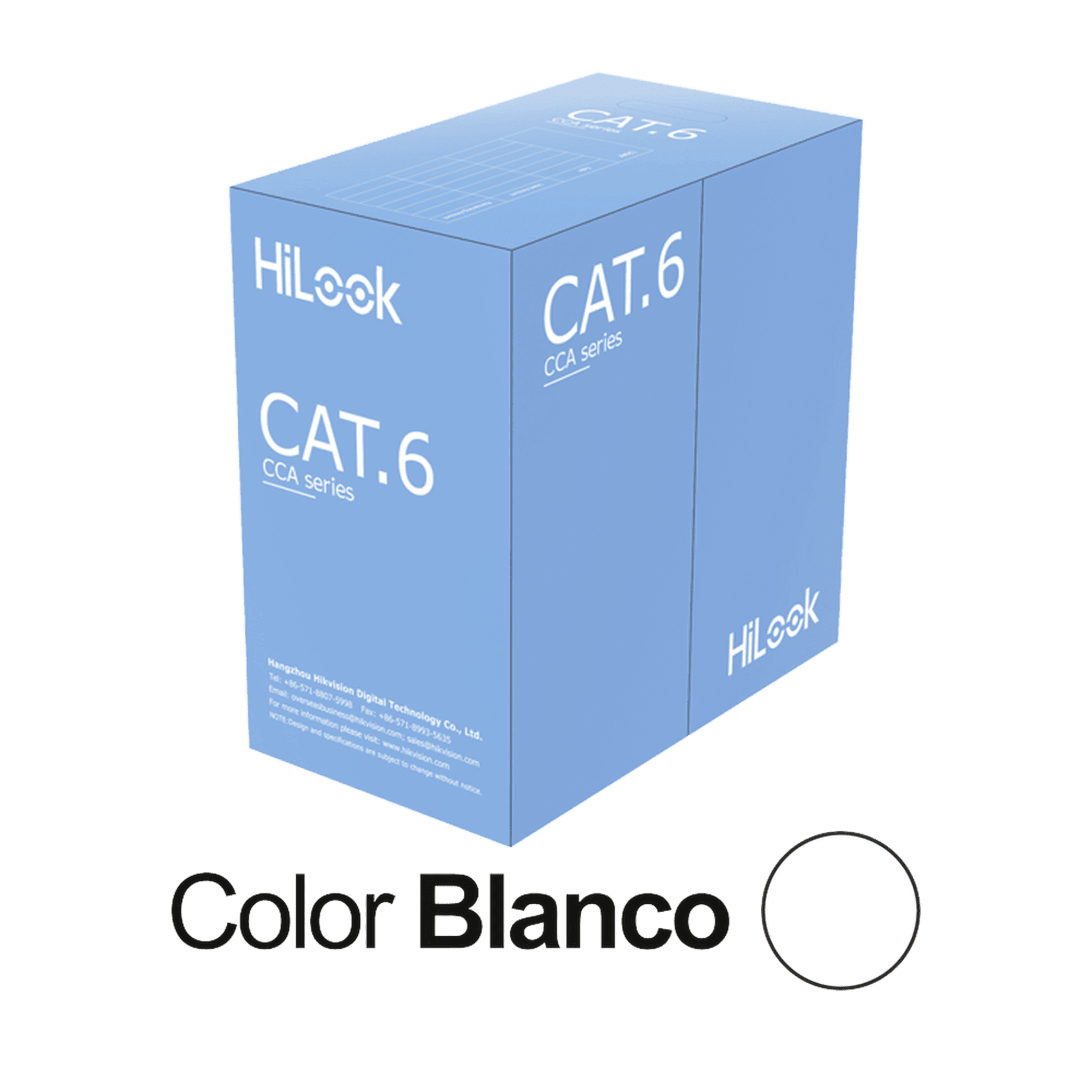 Cable de Red U/UTP Cat6 23AWG / Cumple ANSI-TIA-568.2-D / RoHS 2.0 / CPR Fca / Longitud 305 Mts / PVC Blanco / Resistencia a la Tracción y Compresión / Operación -20°C a 70°C NC-1LN6UU/CCA/M