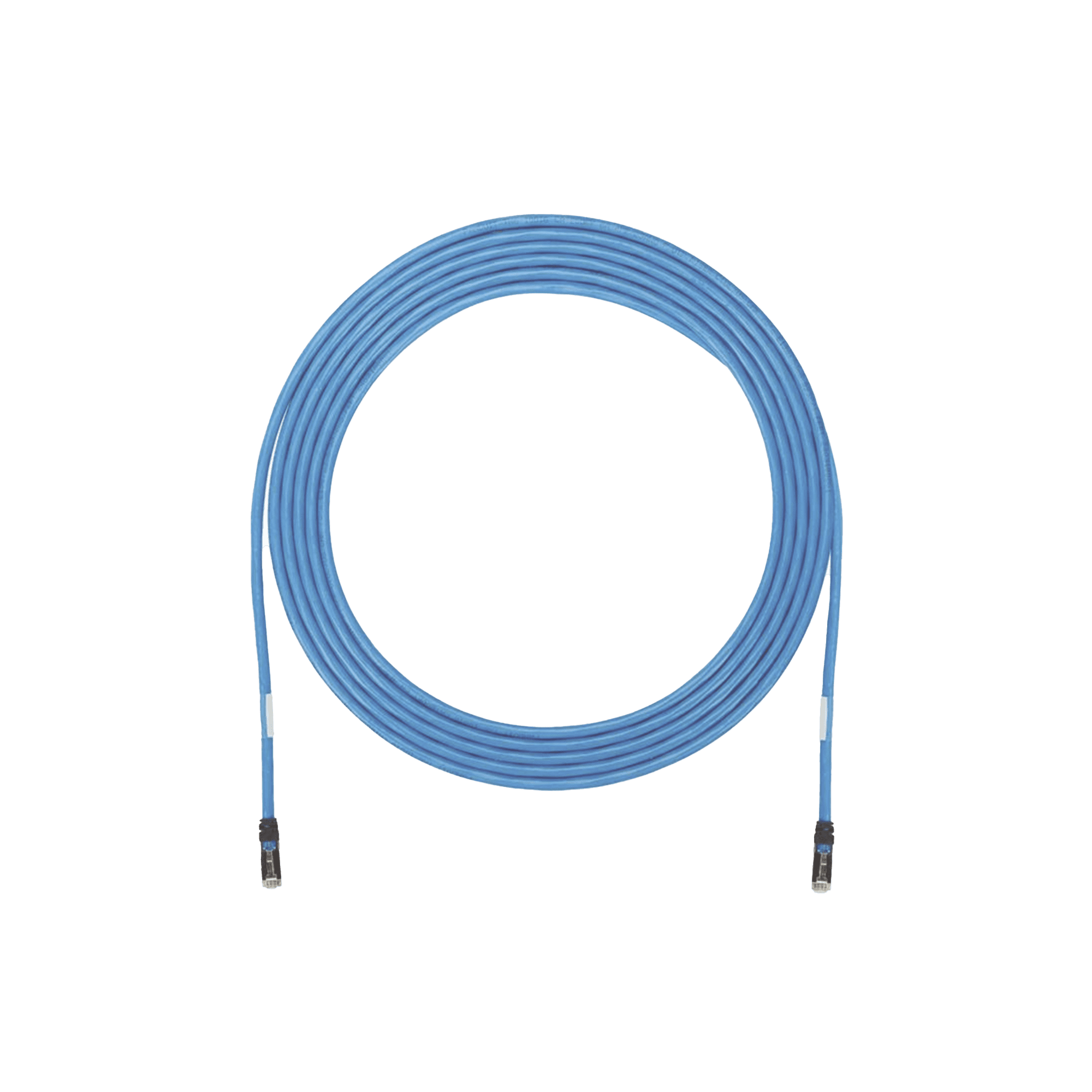 Cable de Zona U/UTP Cat6A, Con Plug Modular en Cada Extremo, Conductor 23 AWG Sólido, CMP (Plenum), 100 ft, Color Azul UZPPBU100