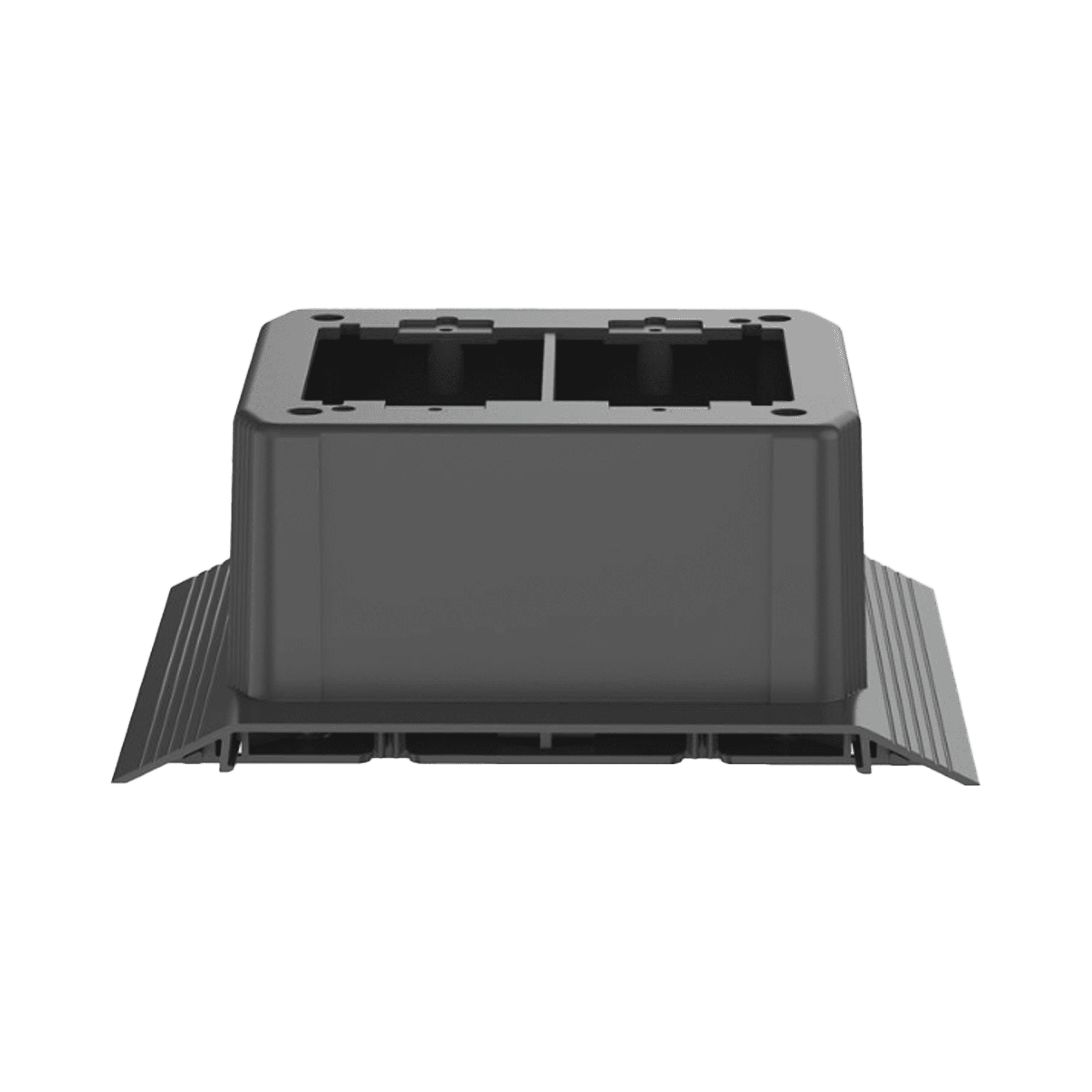 Caja de Conexión Doble, Para Uso con Canaleta de Piso AFR4BCBL6, Material PVC Rígido, Color Negro AFR4JB2SBL