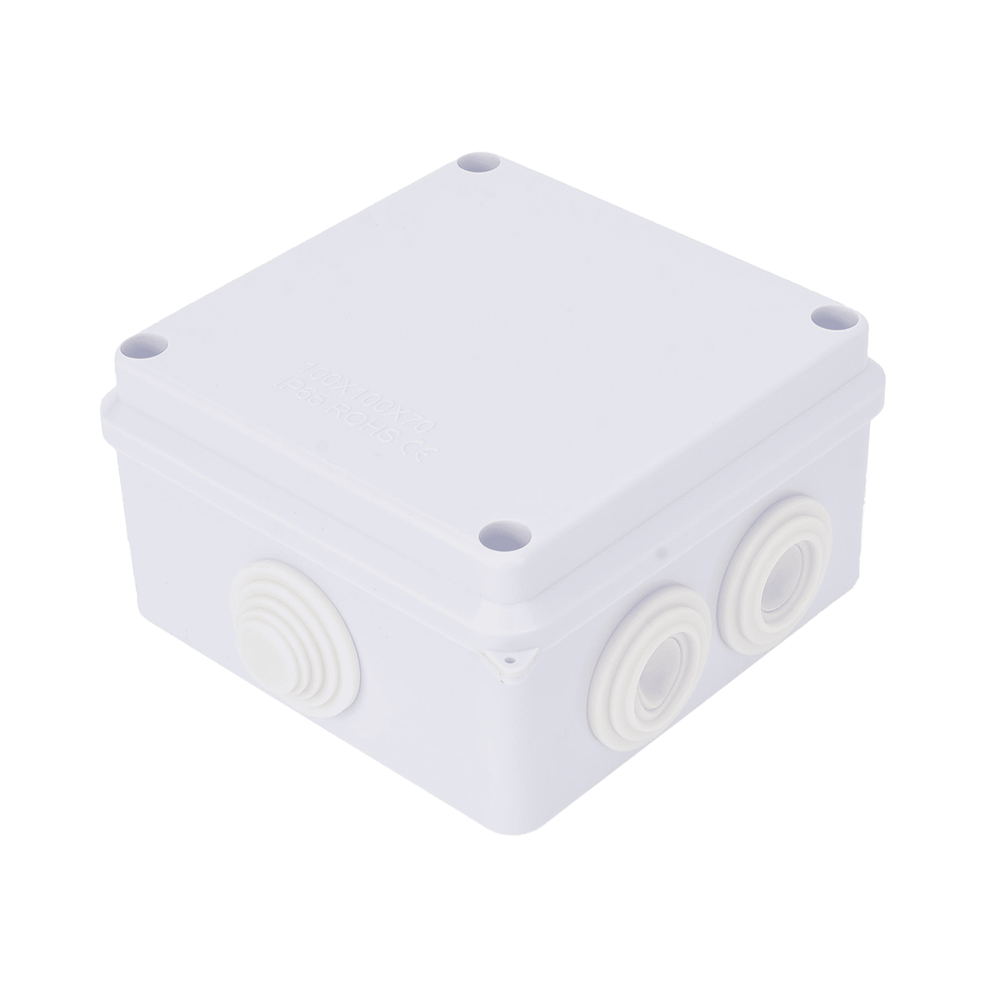 Caja de Conexiones Impermeable IP65, 7 Entradas, Dimensiones 100 x 100 x 70 mm, para Instalaciones Industriales, Comerciales y Residenciales, Incluye Tornillería para su Instalación LP-WBX-100