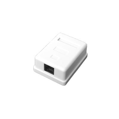 Caja de pared con 1 puerto Keystone, incluye Jack Cat5e LP-WP-6034