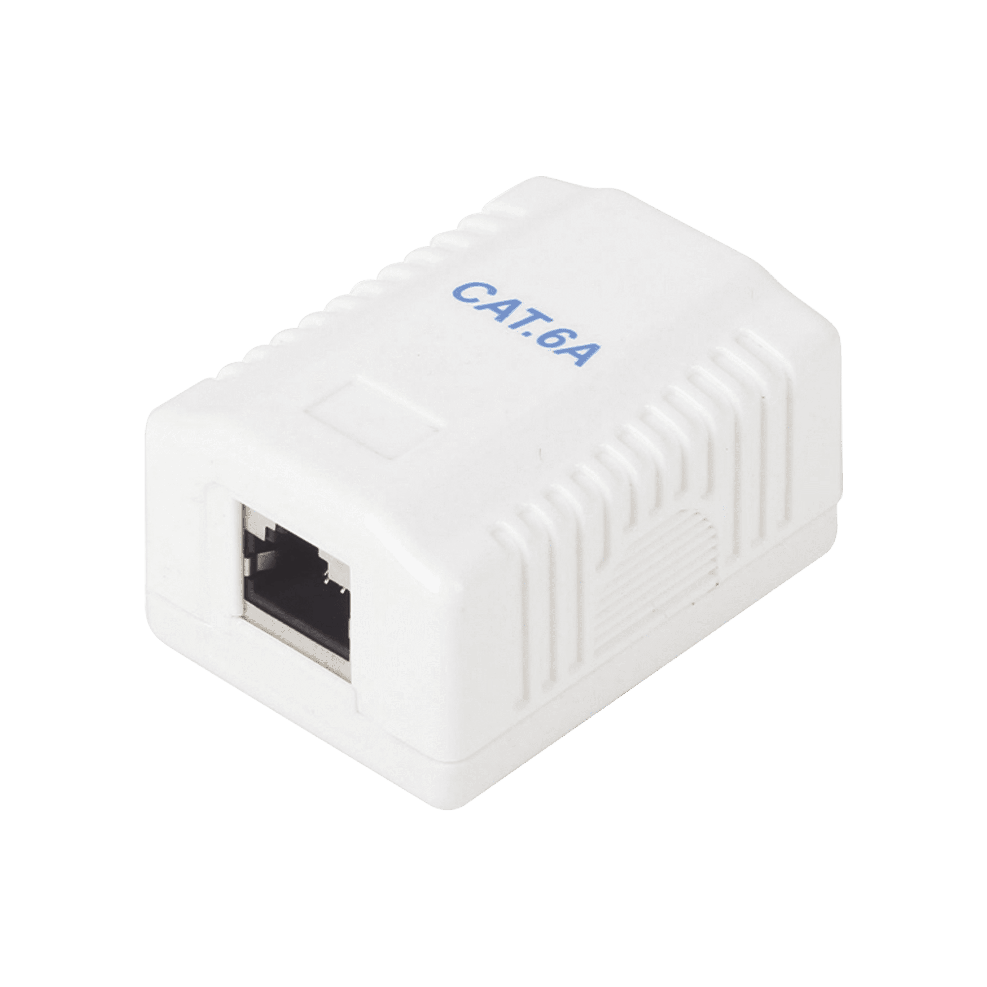 Caja de pared con 1 puerto, incluye 1 jack STP Cat6A LP-WP-40-C6A