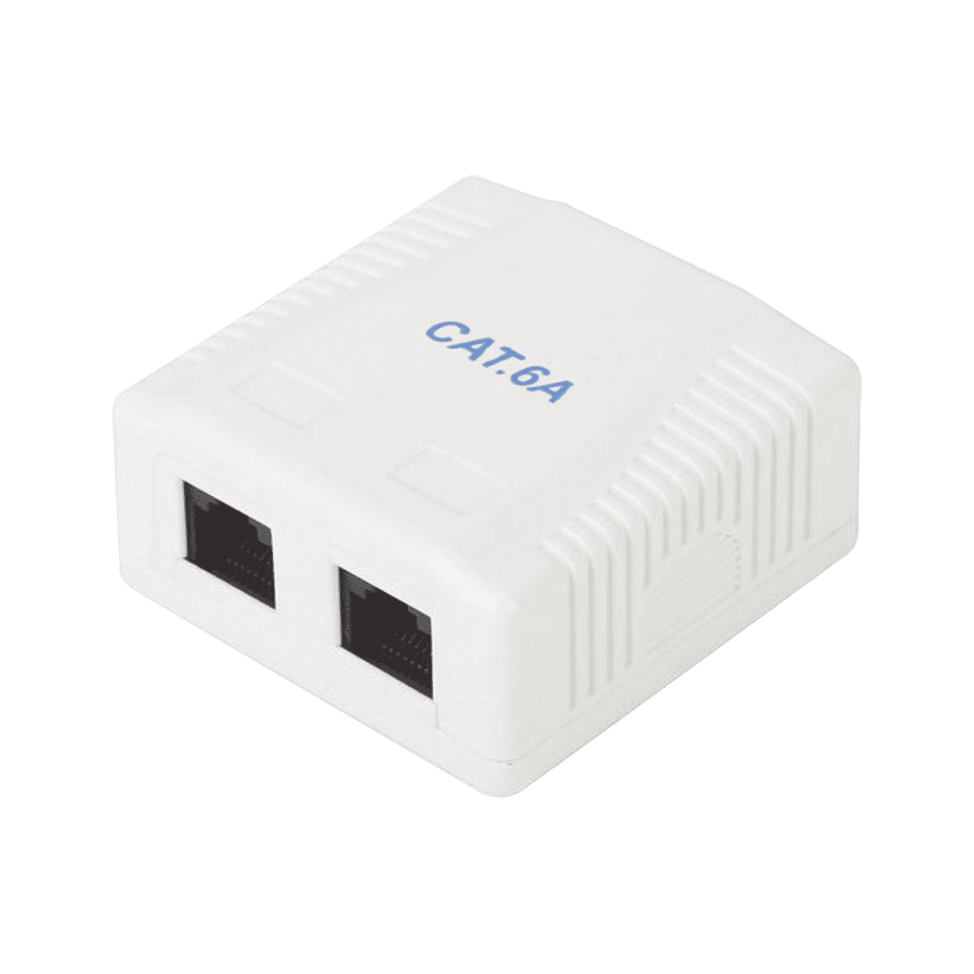 Caja de pared con 2 puertos, incluye 2 jacks UTP Cat6A LP-WP-39-C6A