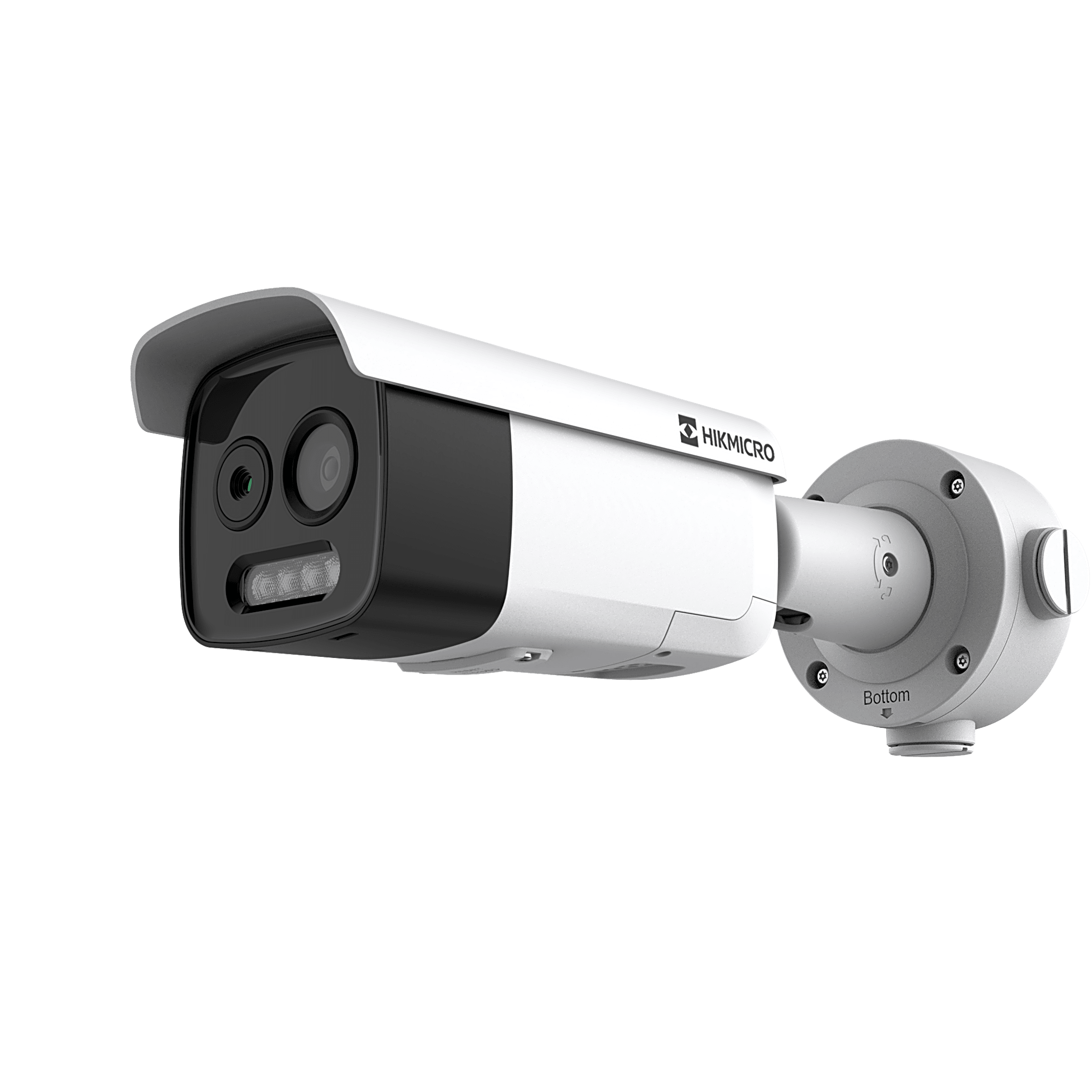 Cámara Bullet Bi-espectro Térmica y Óptica/G0/T1A / 5MP Óptico + 160×120 Térmico / Detección Humana 100m y Vehicular 300m / Alarma Temperatura -20°C a 150°C / Detección Incendios y Fumar / IP6 HM-TD2618-10/G0/T1A