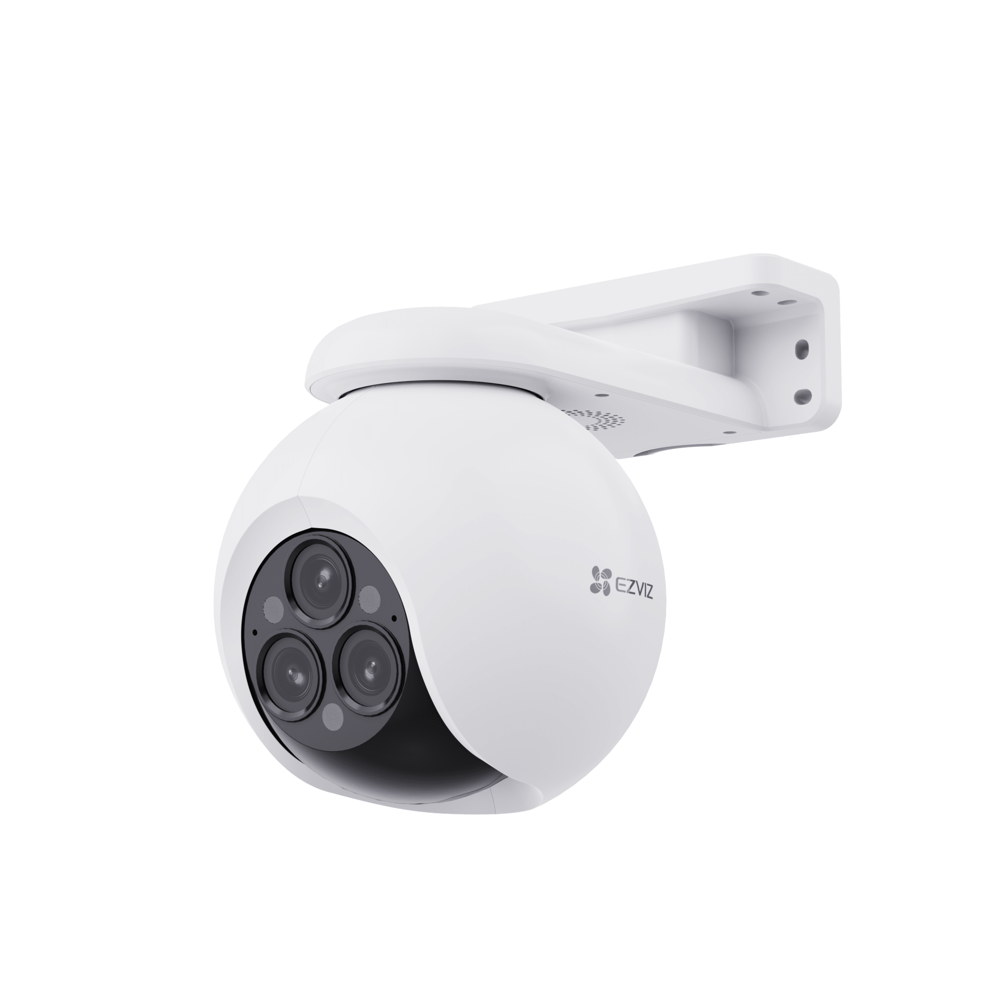 Cámara PT / Wi-Fi / Triple Lente / Panorámica 360° / Resolución 2k+ / Visión Nocturna a color / IA Detección de Humanos y Vehiculos / Alarma con Sirena y Luz / IP67 CS-H80F