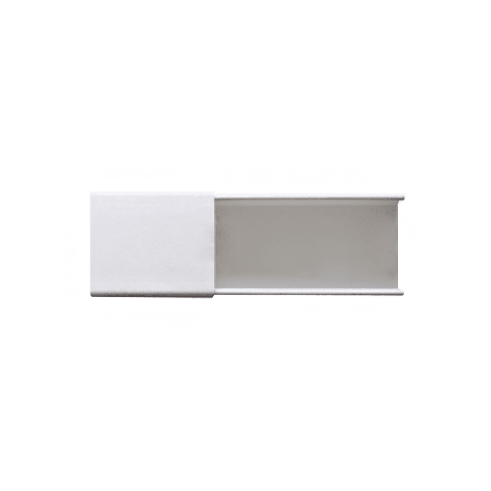 Canaleta blanca sin división, de PVC auto extinguible, 48 x 16 x tramo 2.5m (6101-01260 PT-48-SD