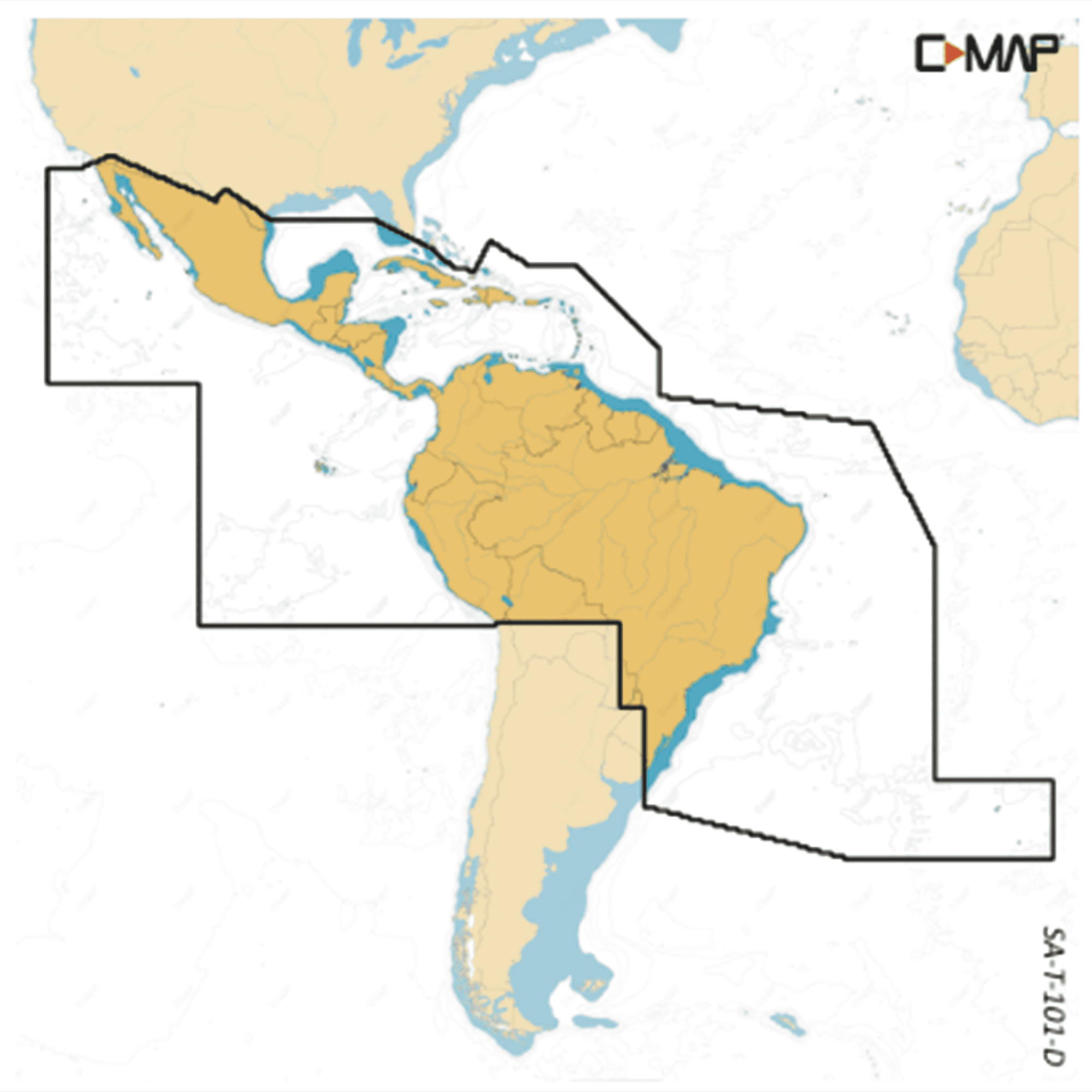 Carta de navegación de América del sur de uso exclusivo para pantallas NSX M-SA-T-101-D-MS