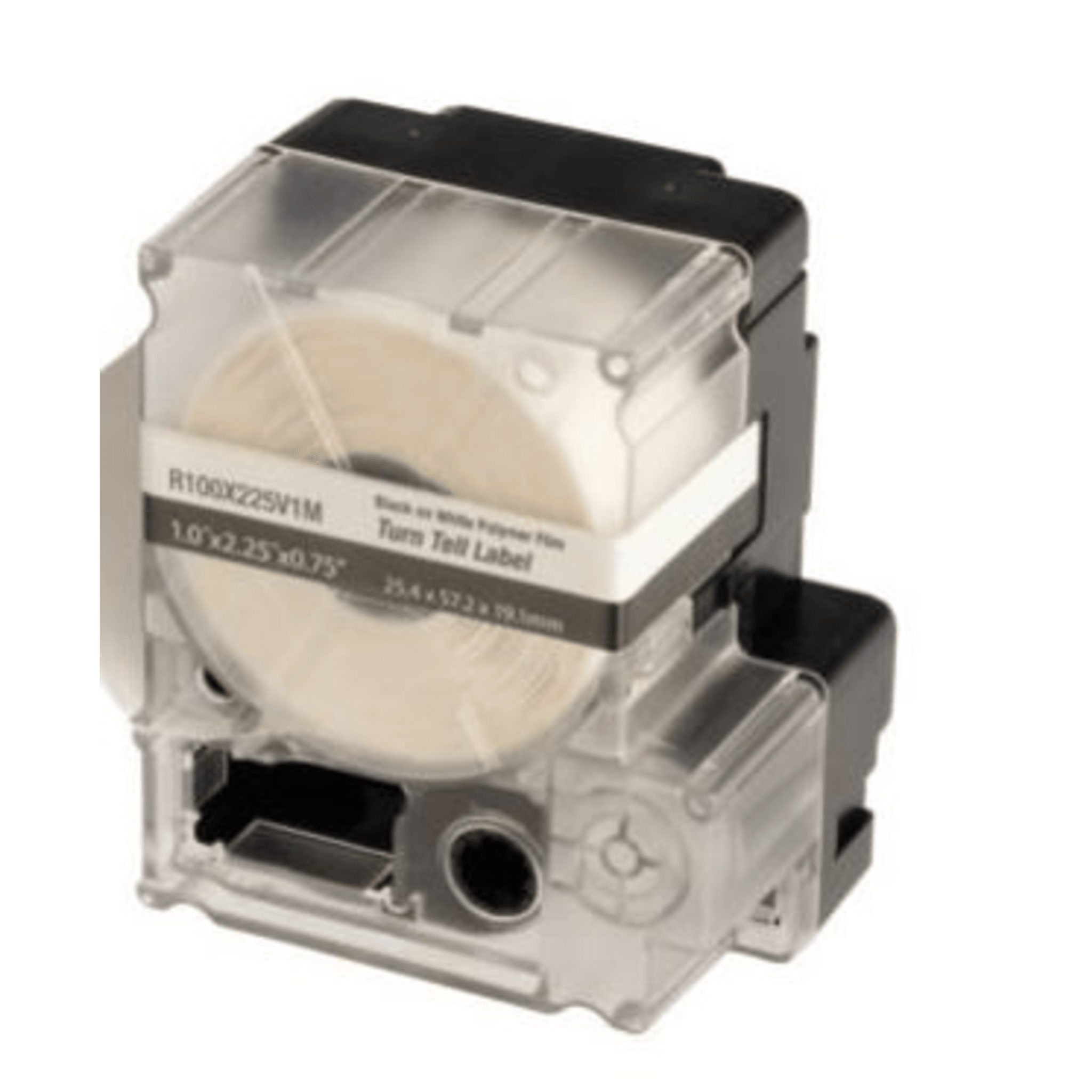 Casete de 75 Etiquetas Autolaminadas Turn-Tell, Con Rotación para Mejor Visibilidad, para Cables Categoría 6 FTP y categoría 6a/10Gig, Calibre Awg 8 - 4 R100X225V1M