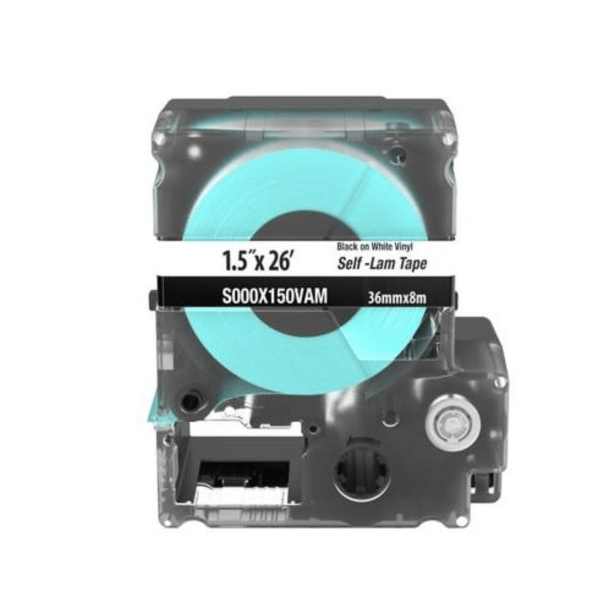 Casete de Etiquetas Autolaminadas de Cinta Continua, de 26 (1 in) mm de Ancho, 7.9 m de Largo, Para Cables Cat. 5e/6, Color Blanco S000X150VAM