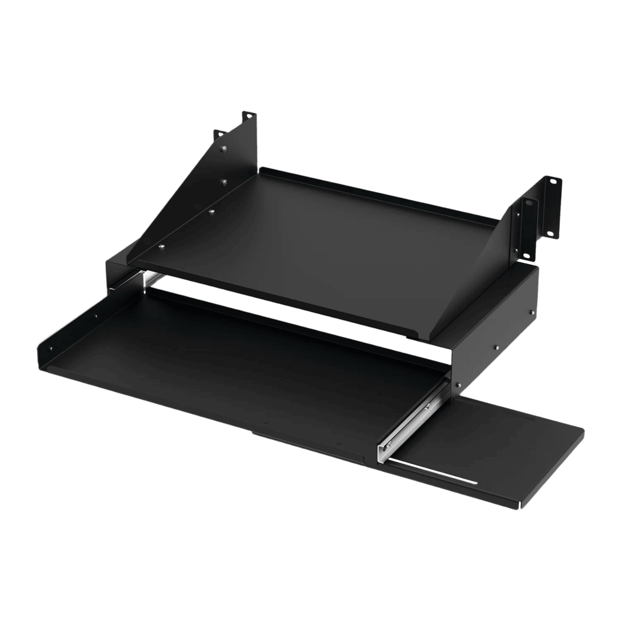 Charola Para Soportar Equipos en Rack de 19in, Con Bandeja Deslizable para Teclado y Mouse , Capacidad de 45.5 kg, 4 UR E19SKBM