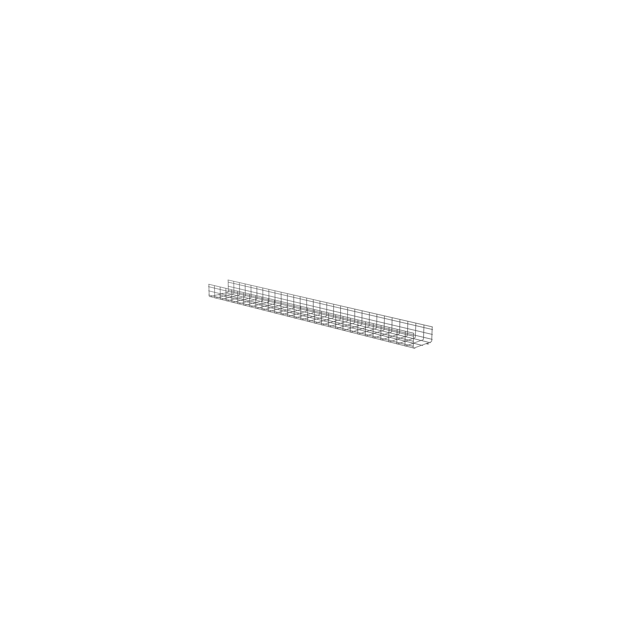 Charola Wire Basket de 12 in (304 mm) de Ancho, 6 in (152 mm) de Alto, 3 m de Largo, Hasta 626 Cables Cat6, Color Negro PWB6X12BL