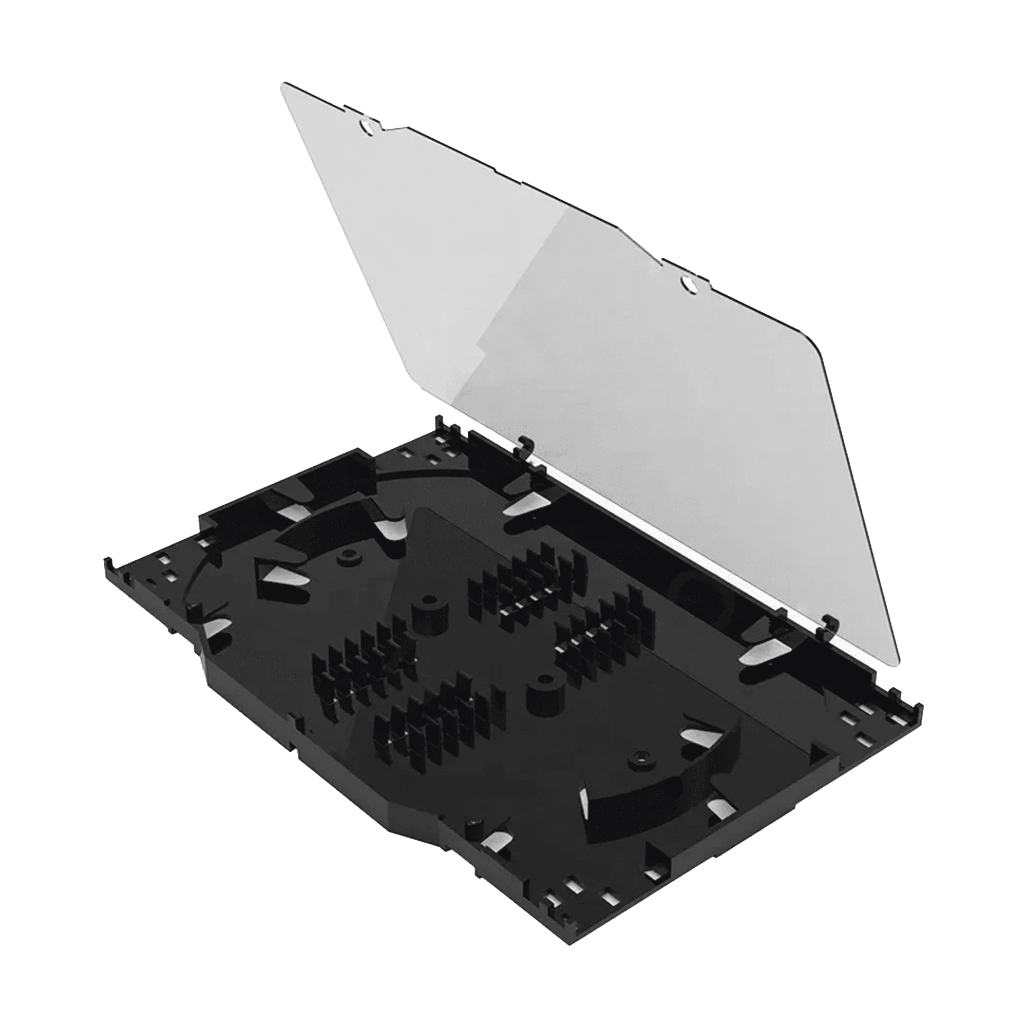 Charola de Empalme para Fibra Óptica, Protección para 24 Empalmes de Fusión o Mecánicos, Compatible con Distribuidor LPODF8024 LP-ODF-ST-8024