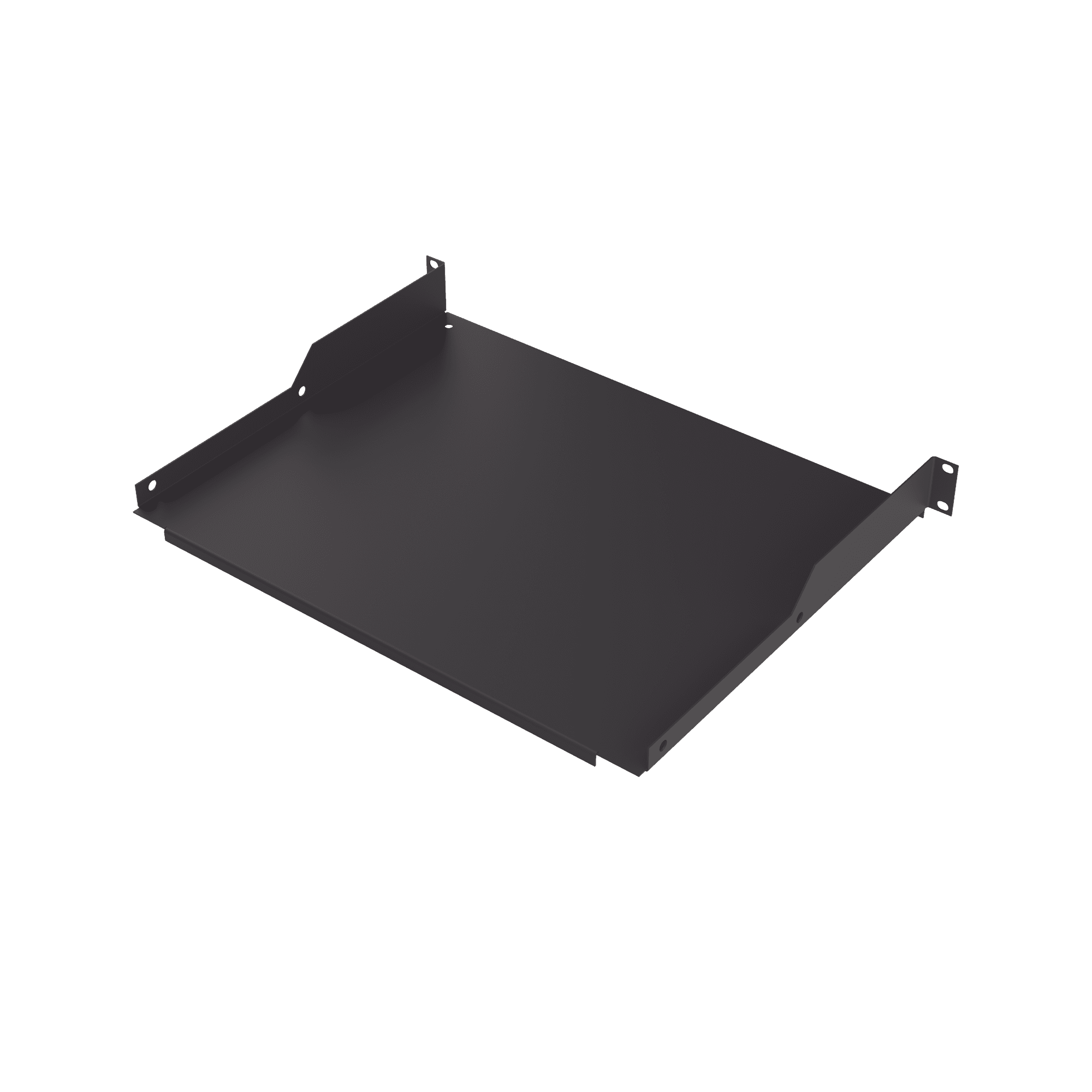 Charola para Soportar Equipos en Rack de 19 in, Profundidad de 34 cm, Color Negro, 1U SCH-34-1U