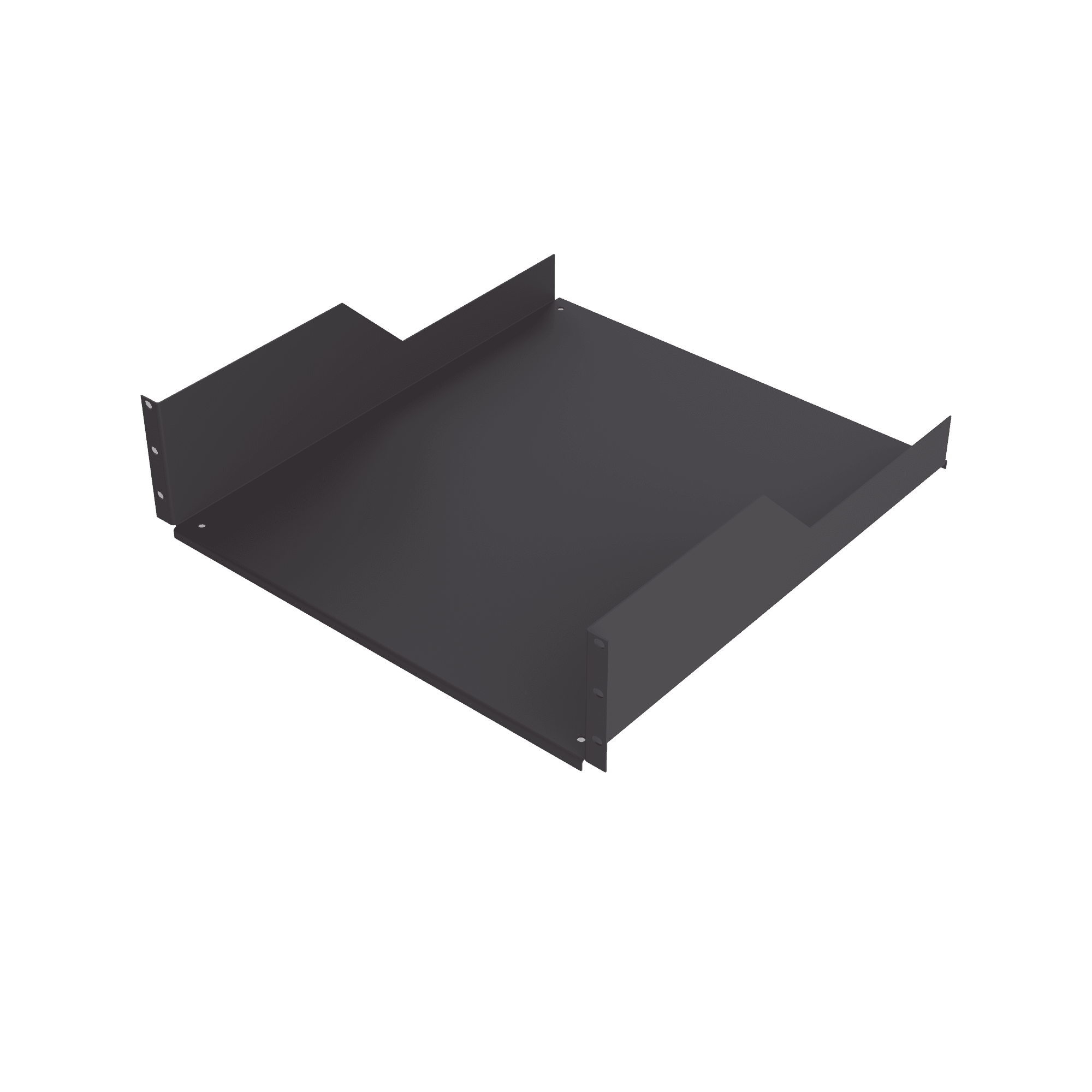 Charola para Soportar Equipos en Rack de 19 in, Profundidad de 50 cm, Color Negro, 3U SCH-50-3U