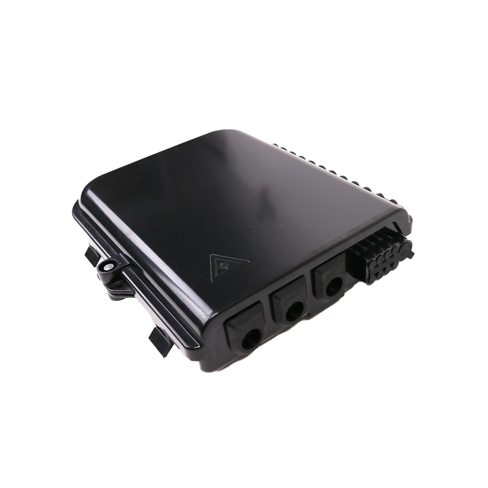 Cierre de Empalme para 24 fusiones de fibra óptica, Interior/Exterior, 3 Entradas para Cable Ø 6-12mm, con 8 acopladores SC/APC y splitter 1x8 SC/APC Incluido, IP65 LP-FAT08-3