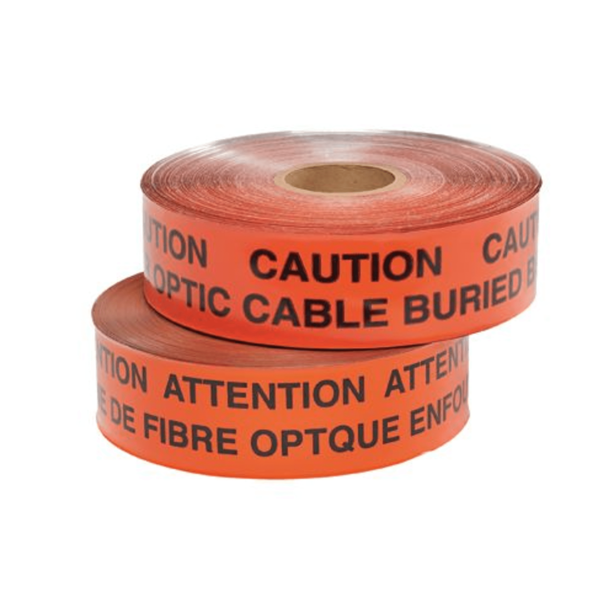 Cinta de peligro subterráneo, Color rojo, Material Aluminio, 304.8m, Leyenda: PRECAUCIÓN: LÍNEA ELÉCTRICA ENTERRADA DEBAJO HTDU6R-E