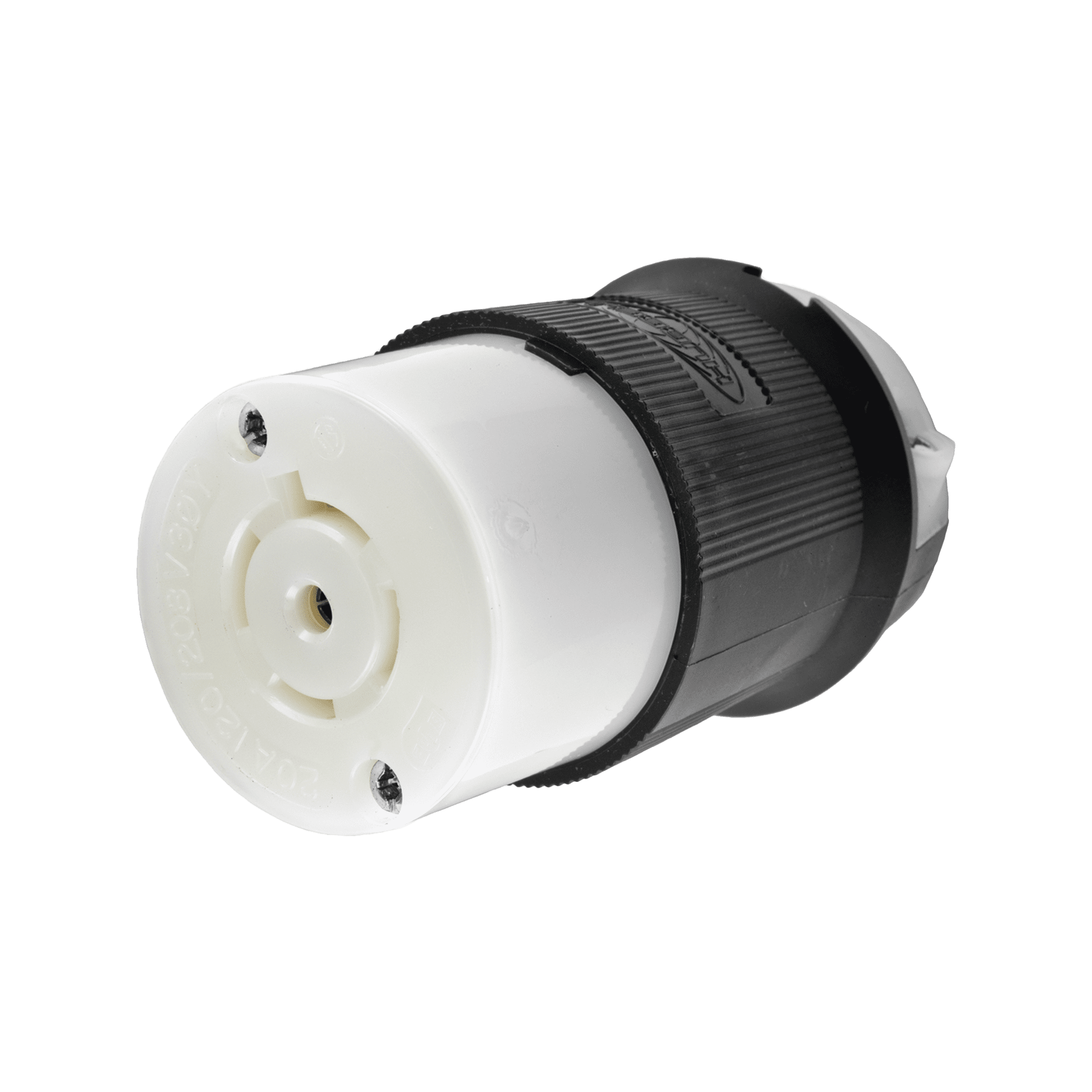 Conector Industrial con Bloqueo de Media Vuelta / 20 A 120/208 V CA / 4 Polos 5 Hilos / Color Blanco y Negro / Nema L21-20R/ Grado Industrial. HUB-HBL-2513