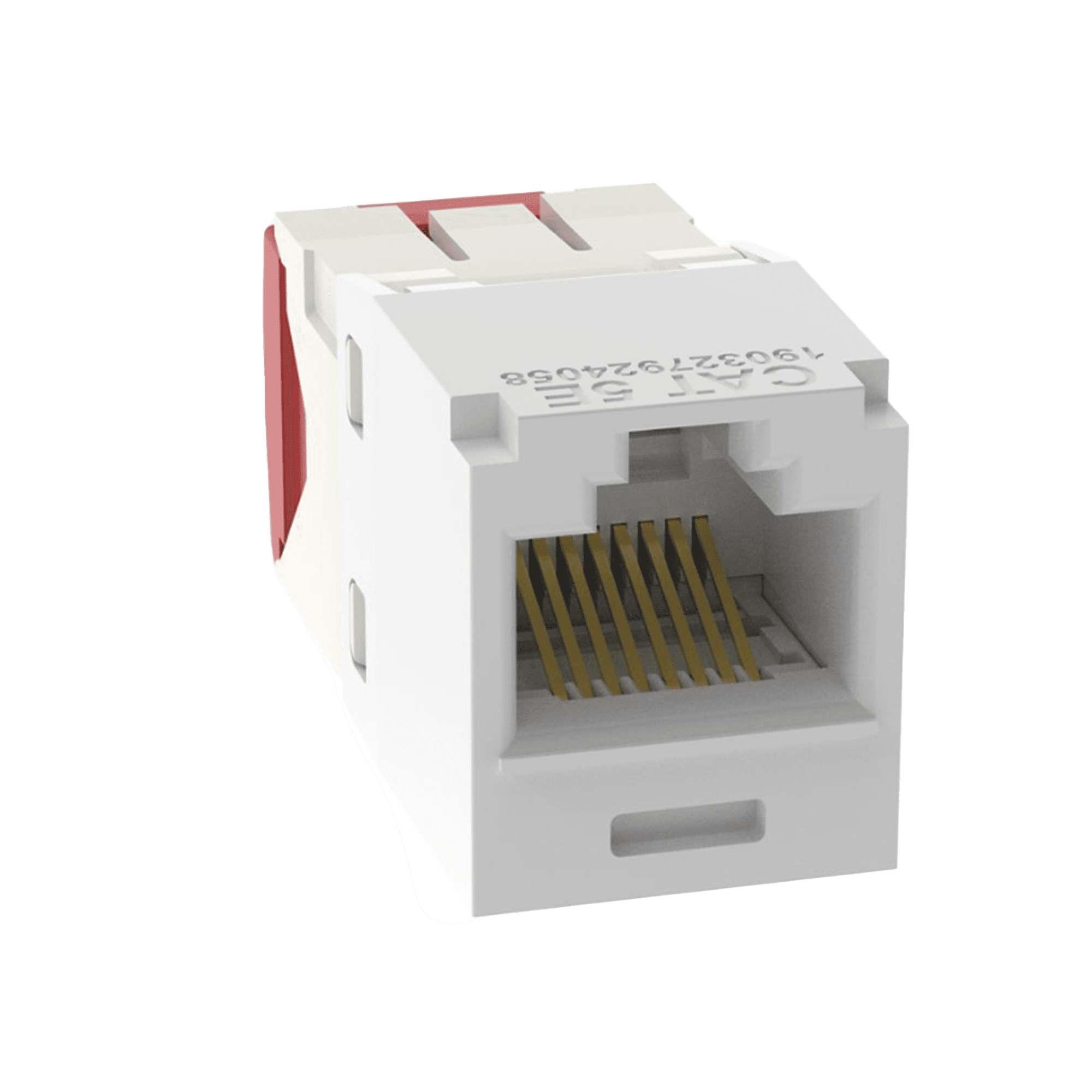 Conector Jack RJ45 Estilo TG, Mini-Com, Categoría 5e, de 8 posiciones y 8 cables, Color Blanco CJ5E88TGWH