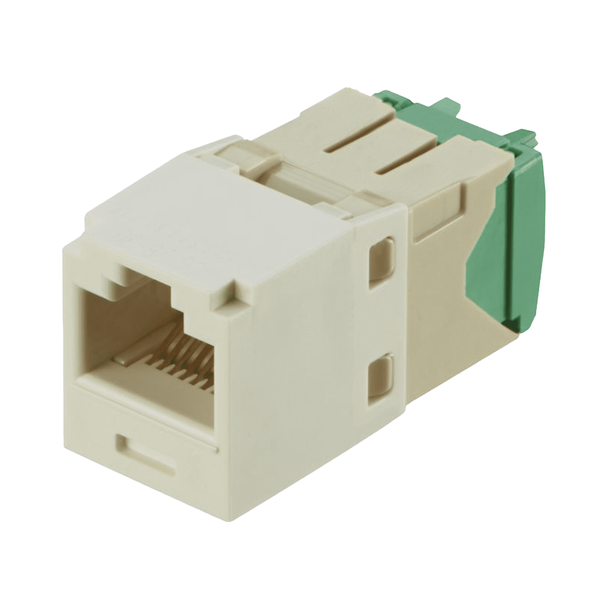 Conector Jack RJ45 Estilo TG, Mini-Com, Categoría 6, de 8 posiciones y 8 cables de Calibre 28/30 AWG, Color Blanco CJT688TGWH