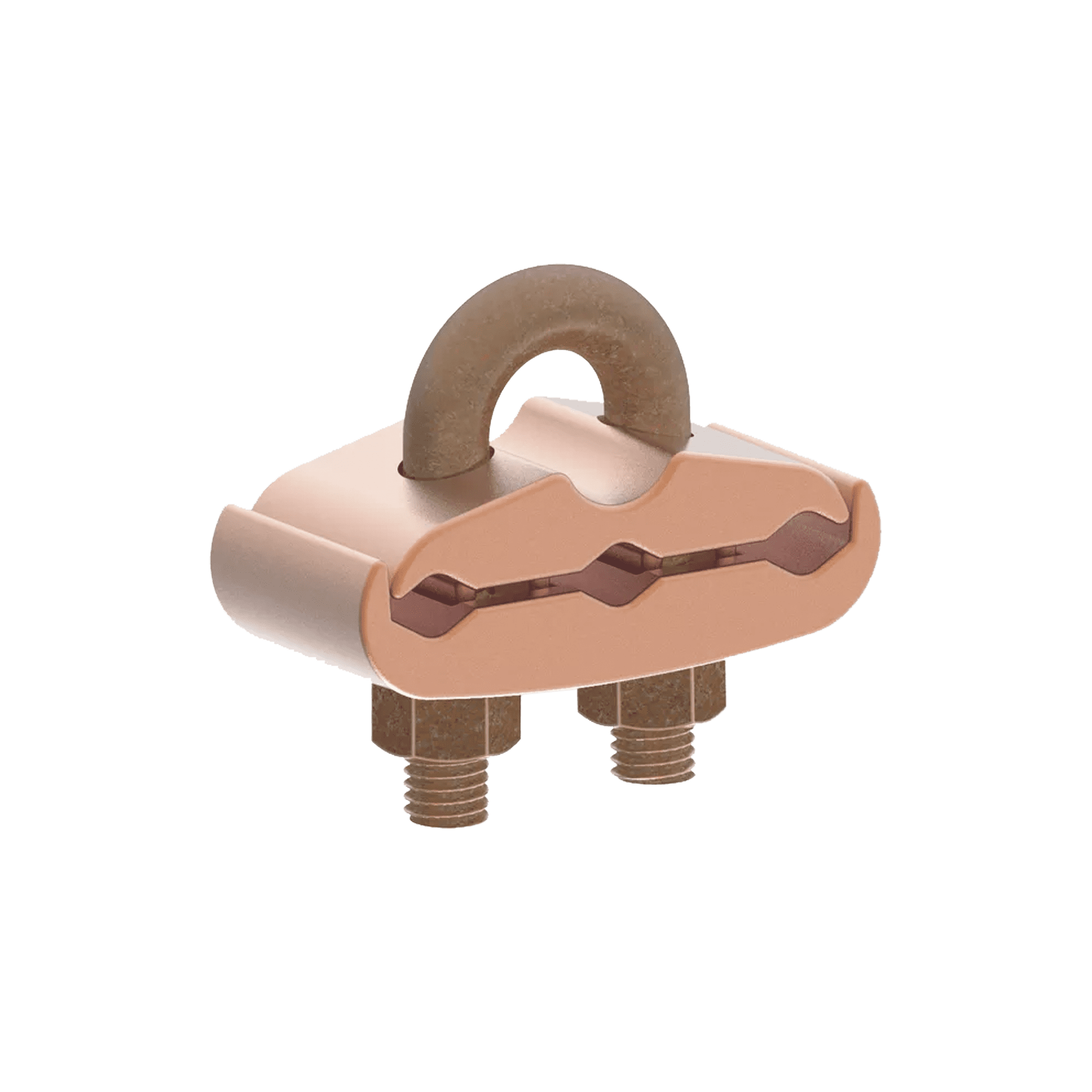 Conector Mecánico para 3 Cables para Calibre 2/0 AWG - 250 KCMIL a Tubería de 3/8"  o  Varilla 5/8" - 3/4". HUB-GK64-29