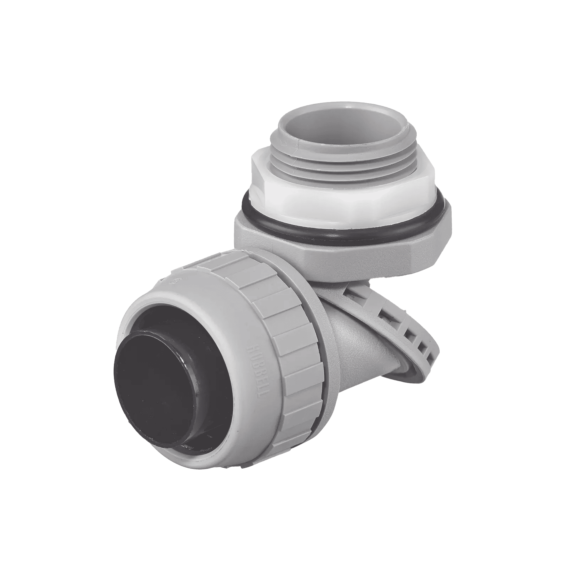 Conector Multi Posición de Nylon de 1" para Tubería Liquidtight Polytuff. HUB-PS1009-NGY