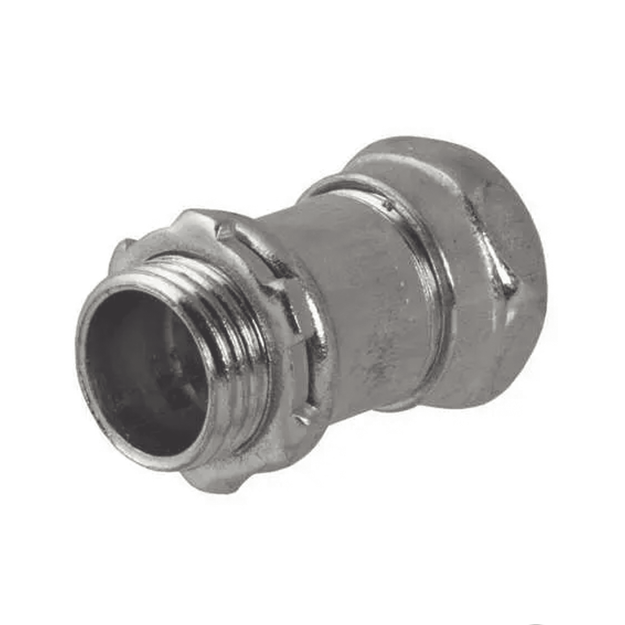 Conector Recto Compresión de Acero Galvanizado para Pared Delgada de 1 1/2". HUB-2906